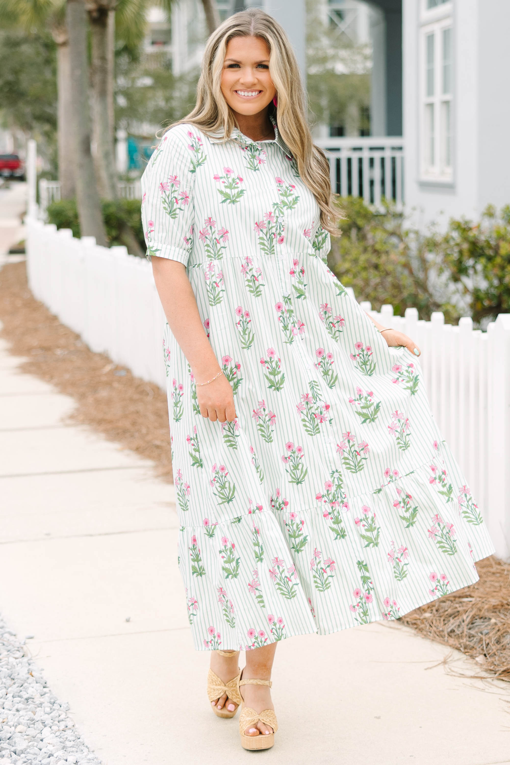 In Your Happy Place Dress, Mint Floral