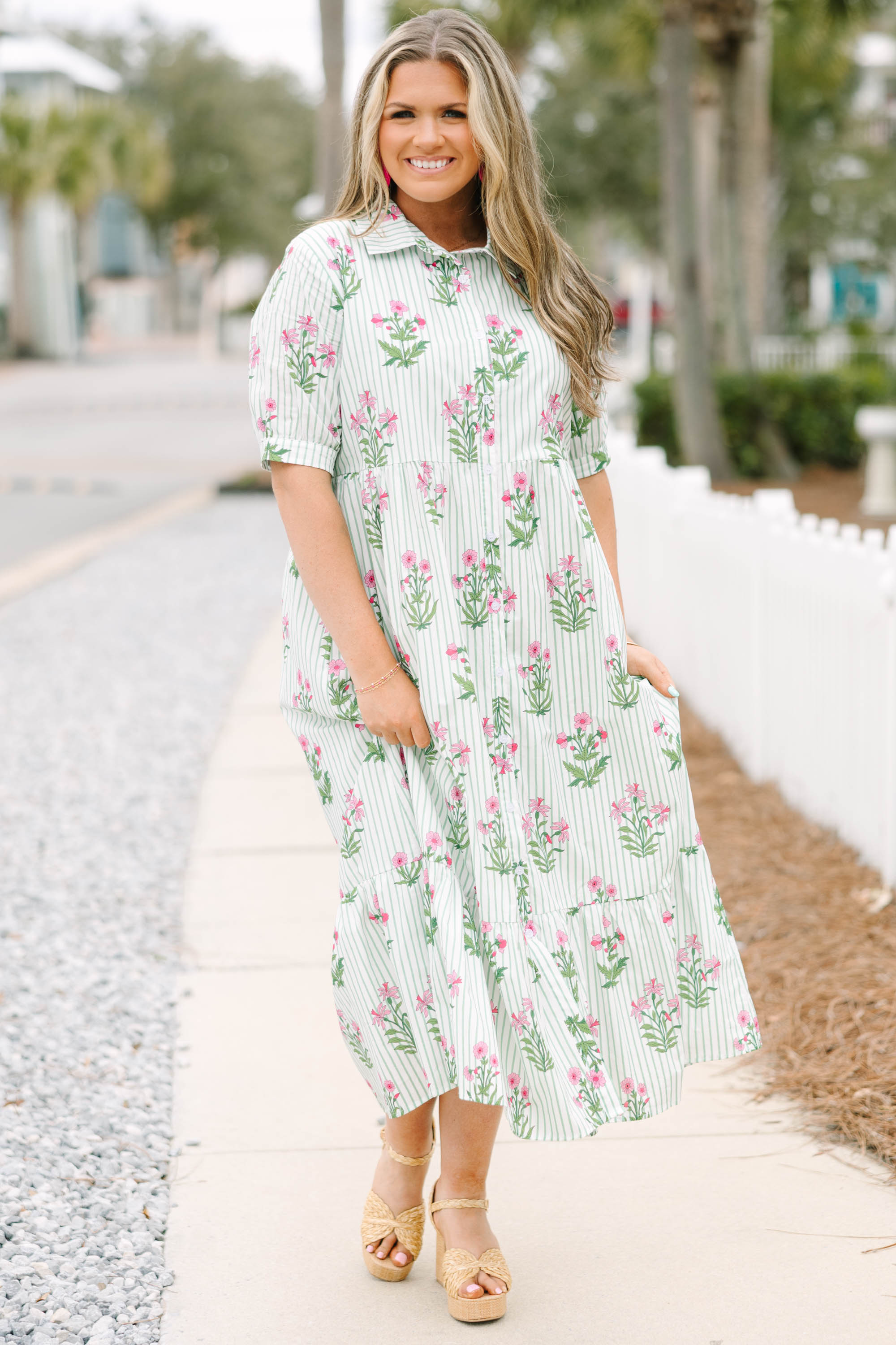 In Your Happy Place Dress, Mint Floral