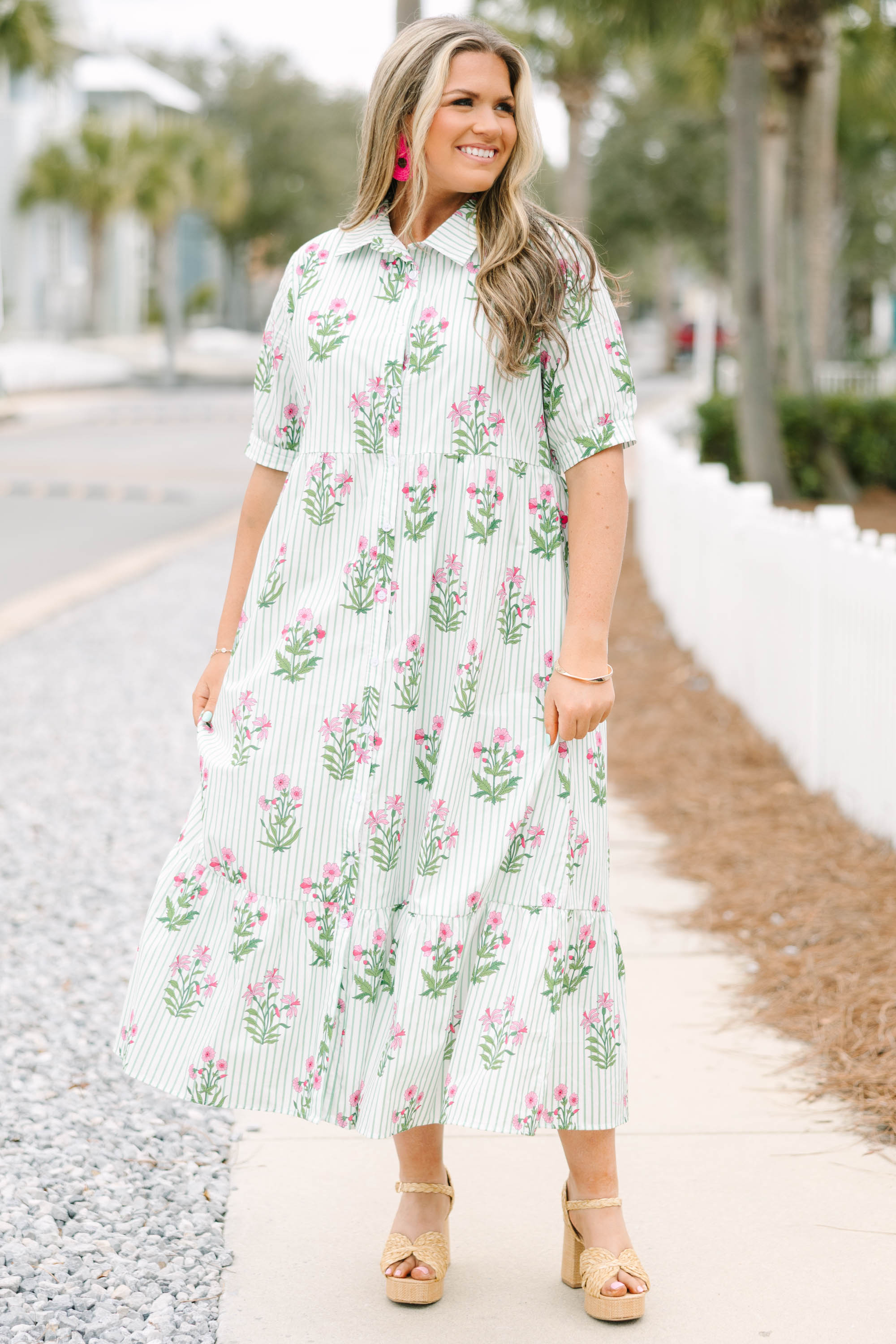 In Your Happy Place Dress, Mint Floral