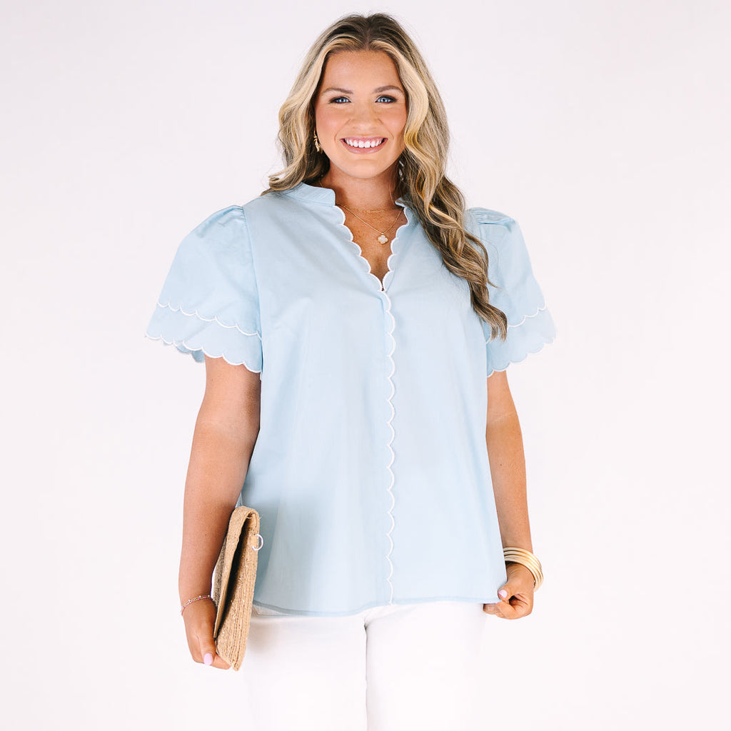 Joy In the Journey Top, Blue