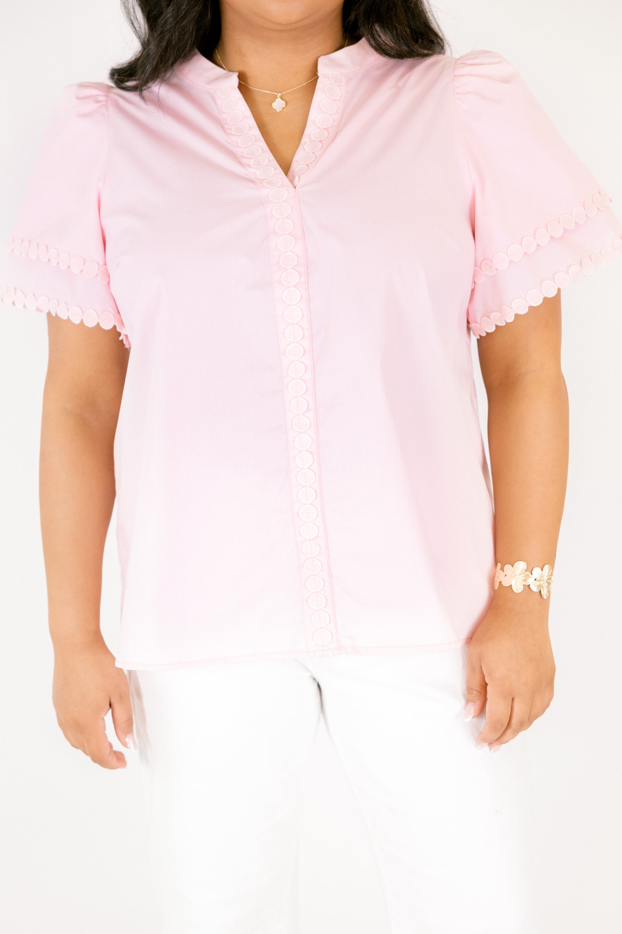 Treading Lightly Top, Baby Pink