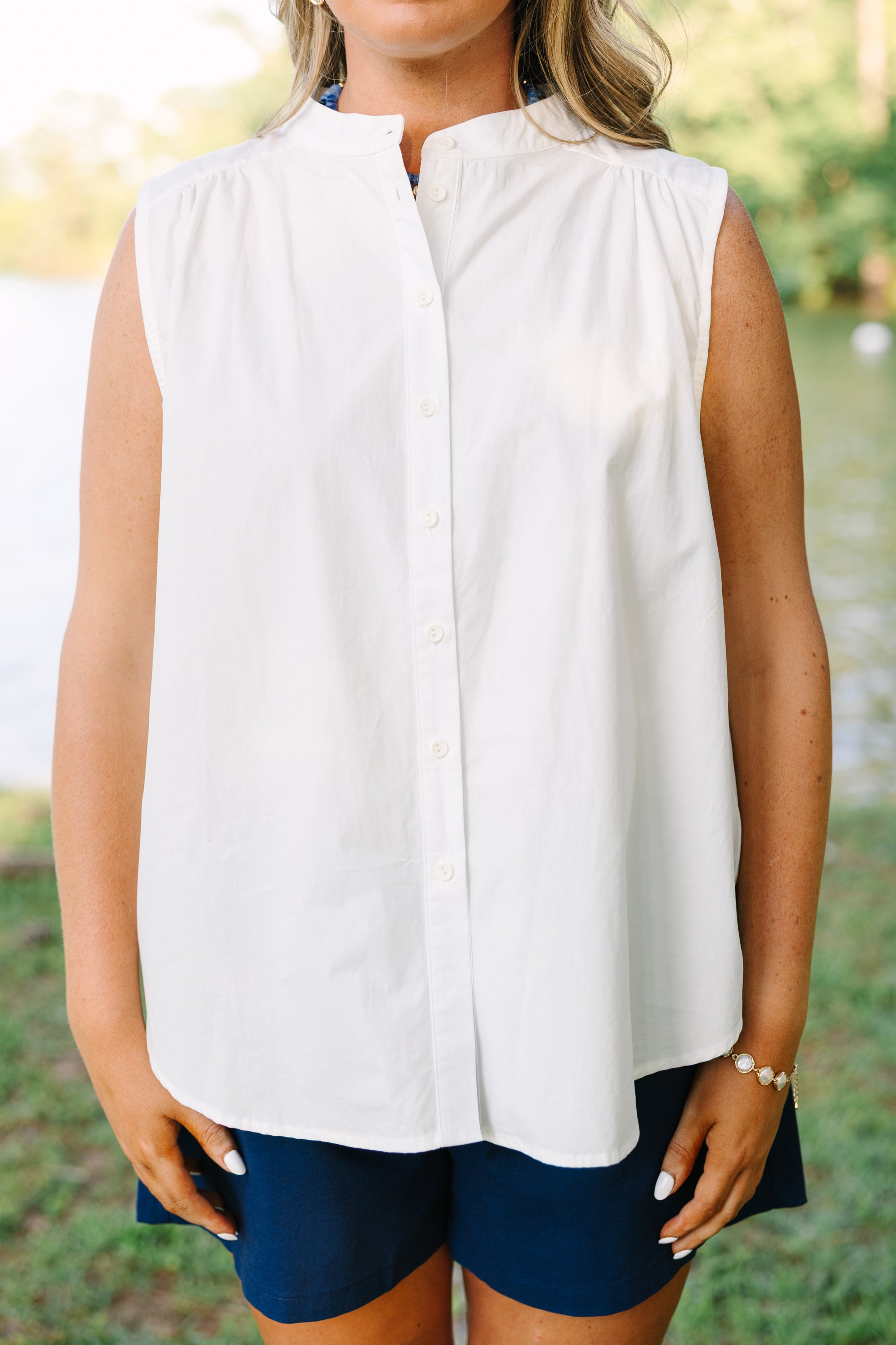 Just For Today Tank, White