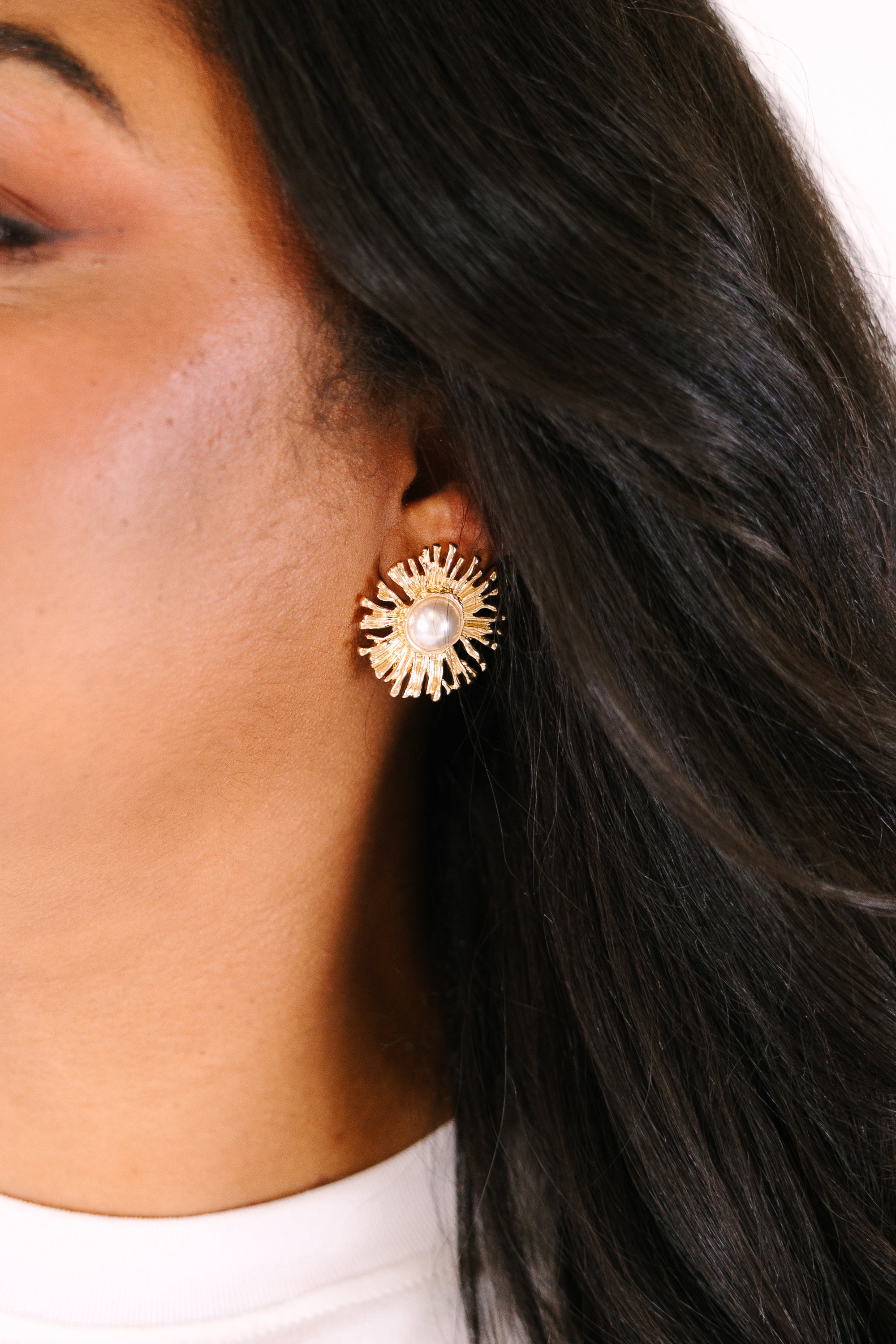 Kept In The Garden Earrings, Gold