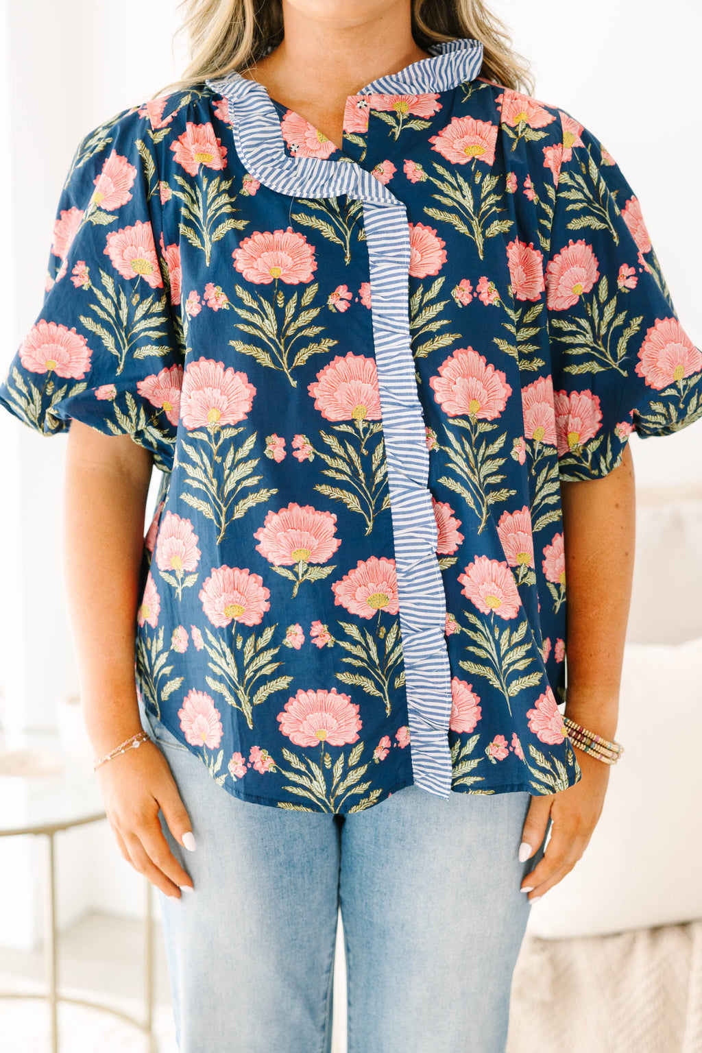 Kept Promises Top, Navy
