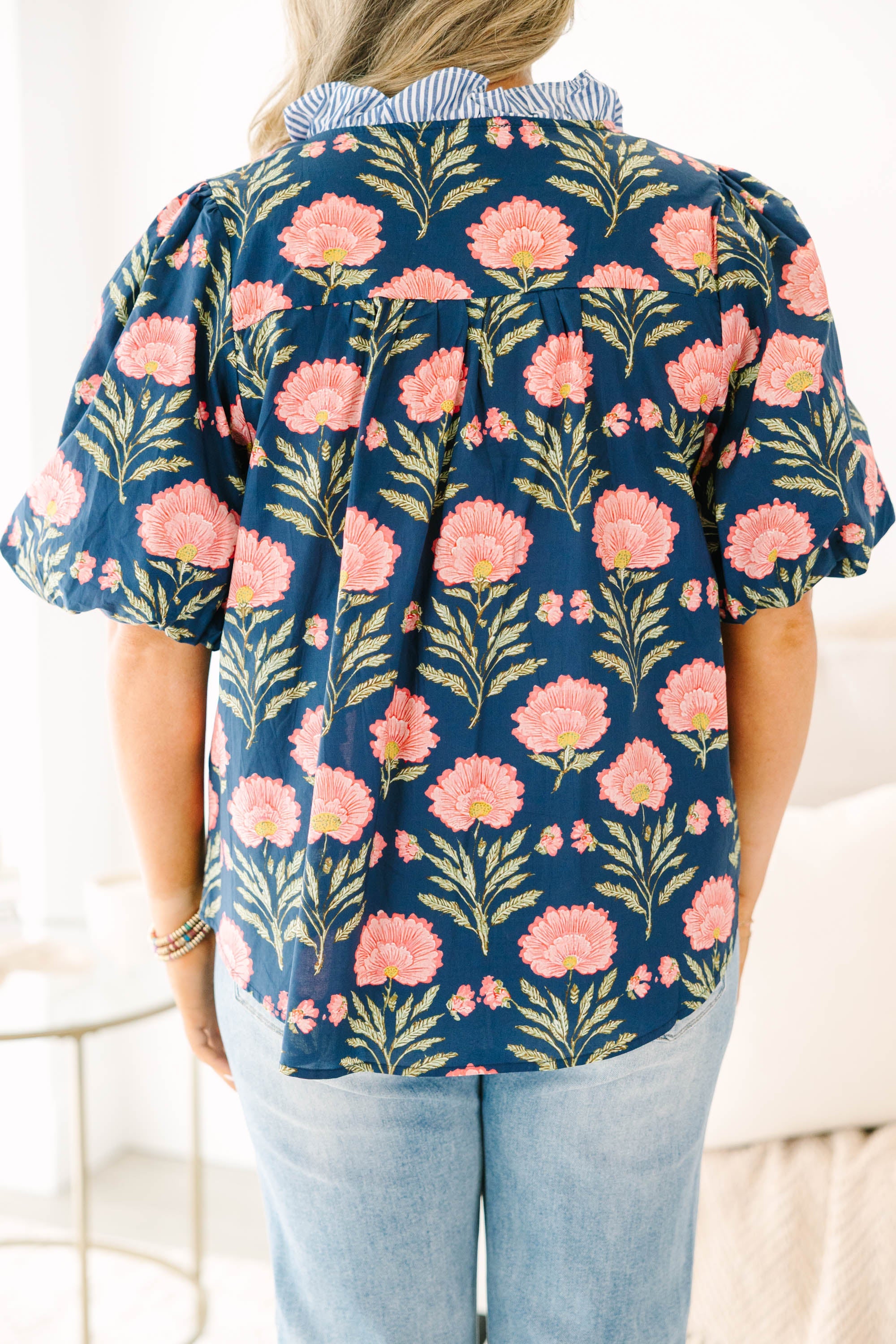 Kept Promises Top, Navy