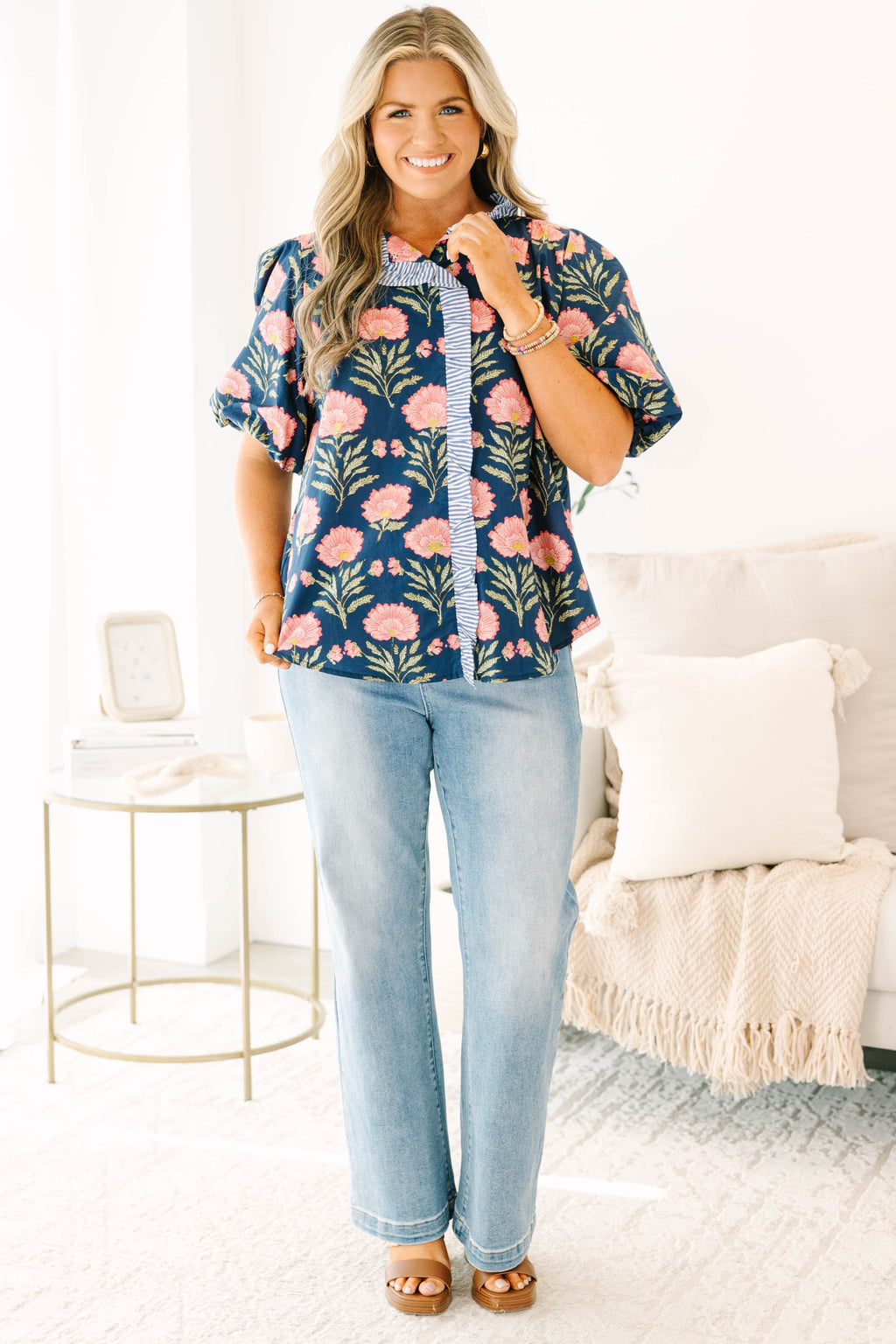 Kept Promises Top, Navy