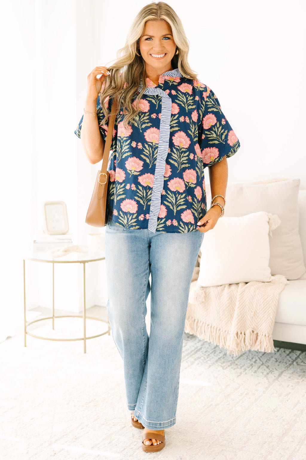 Kept Promises Top, Navy