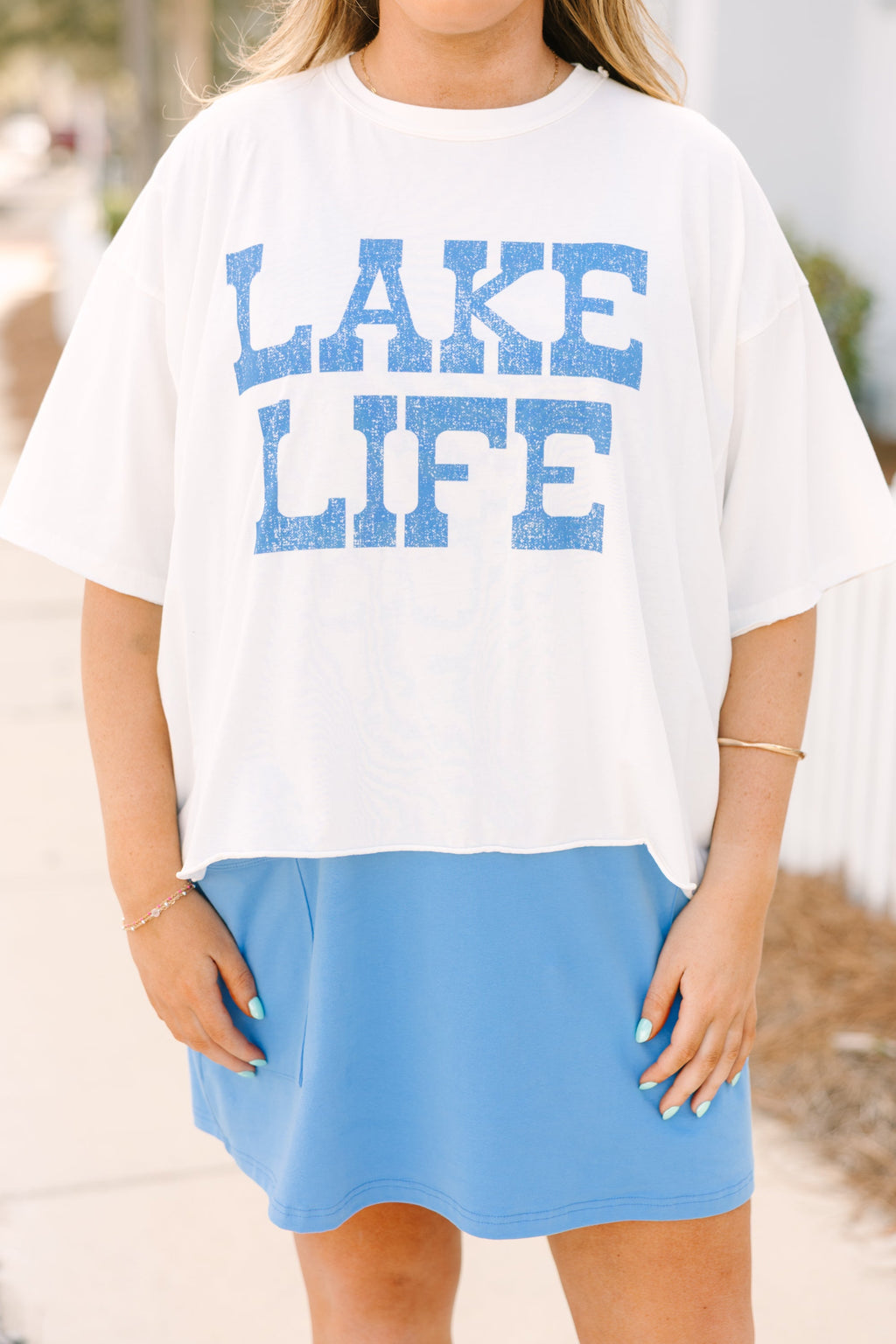 Lake Living Vintage Wash Tee, White