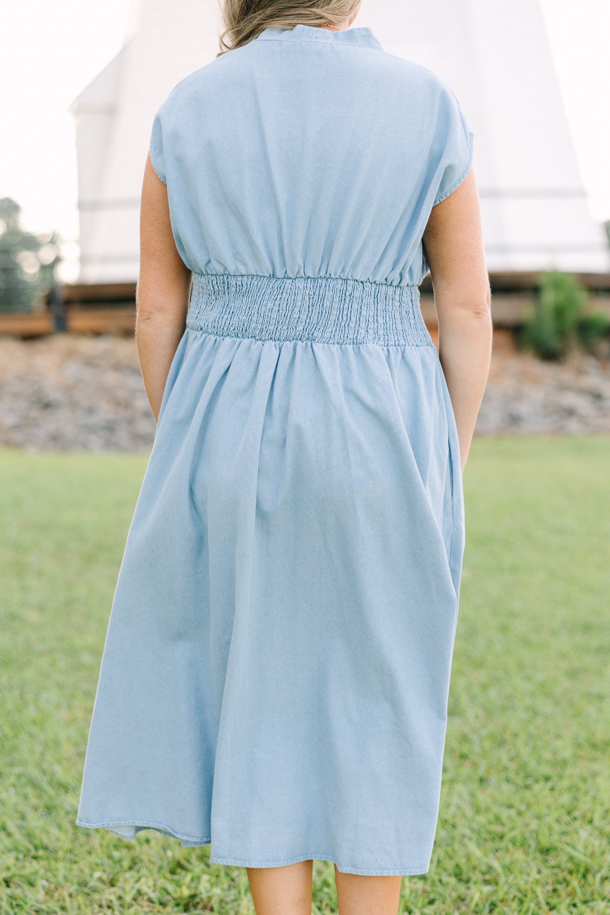 Late Night Skies Dress, Denim