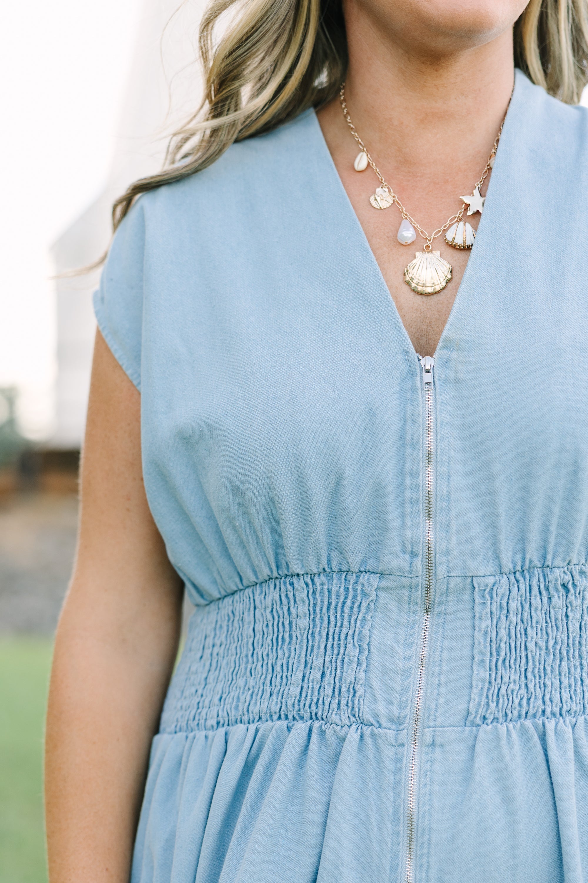 Late Night Skies Dress, Denim
