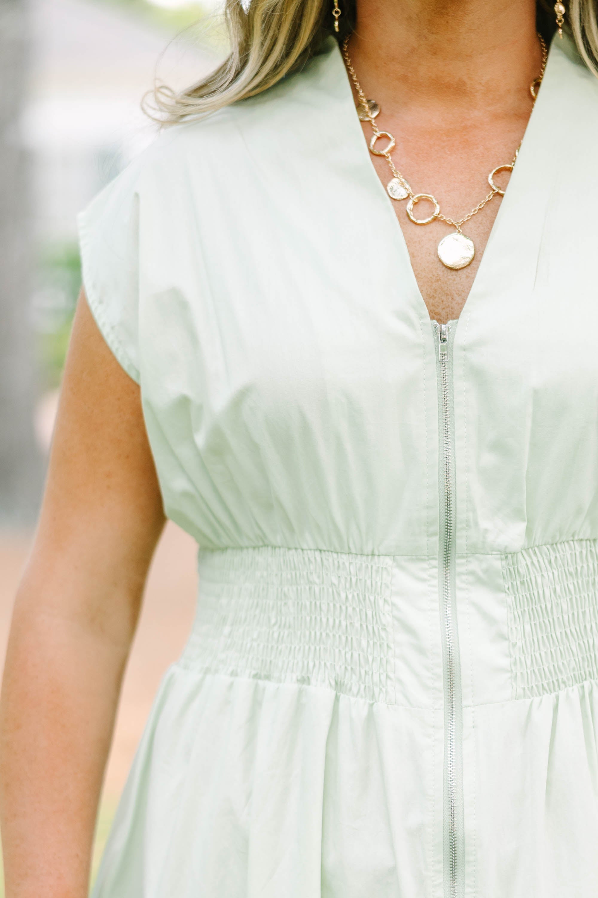 Late Night Skies Dress, Sage