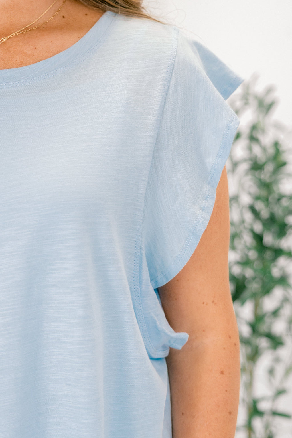 Leave Your Lover Top, Light Blue