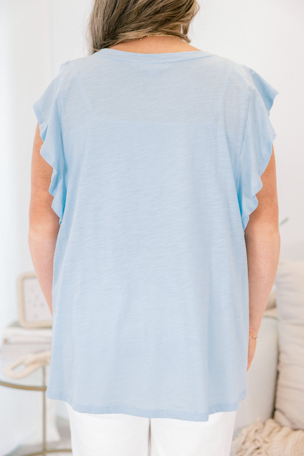 Leave Your Lover Top, Light Blue