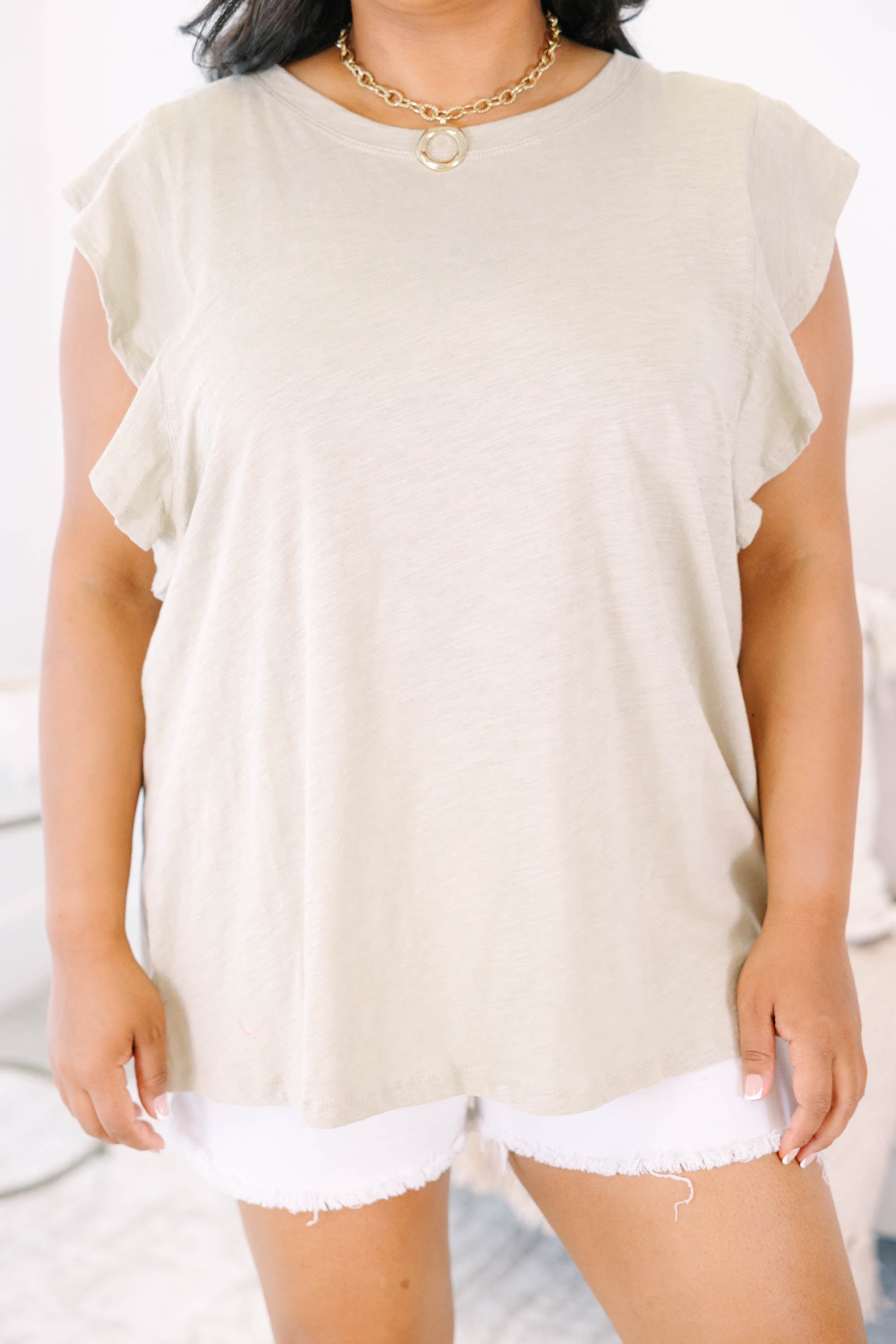 Leave Your Lover Top, Light Mocha