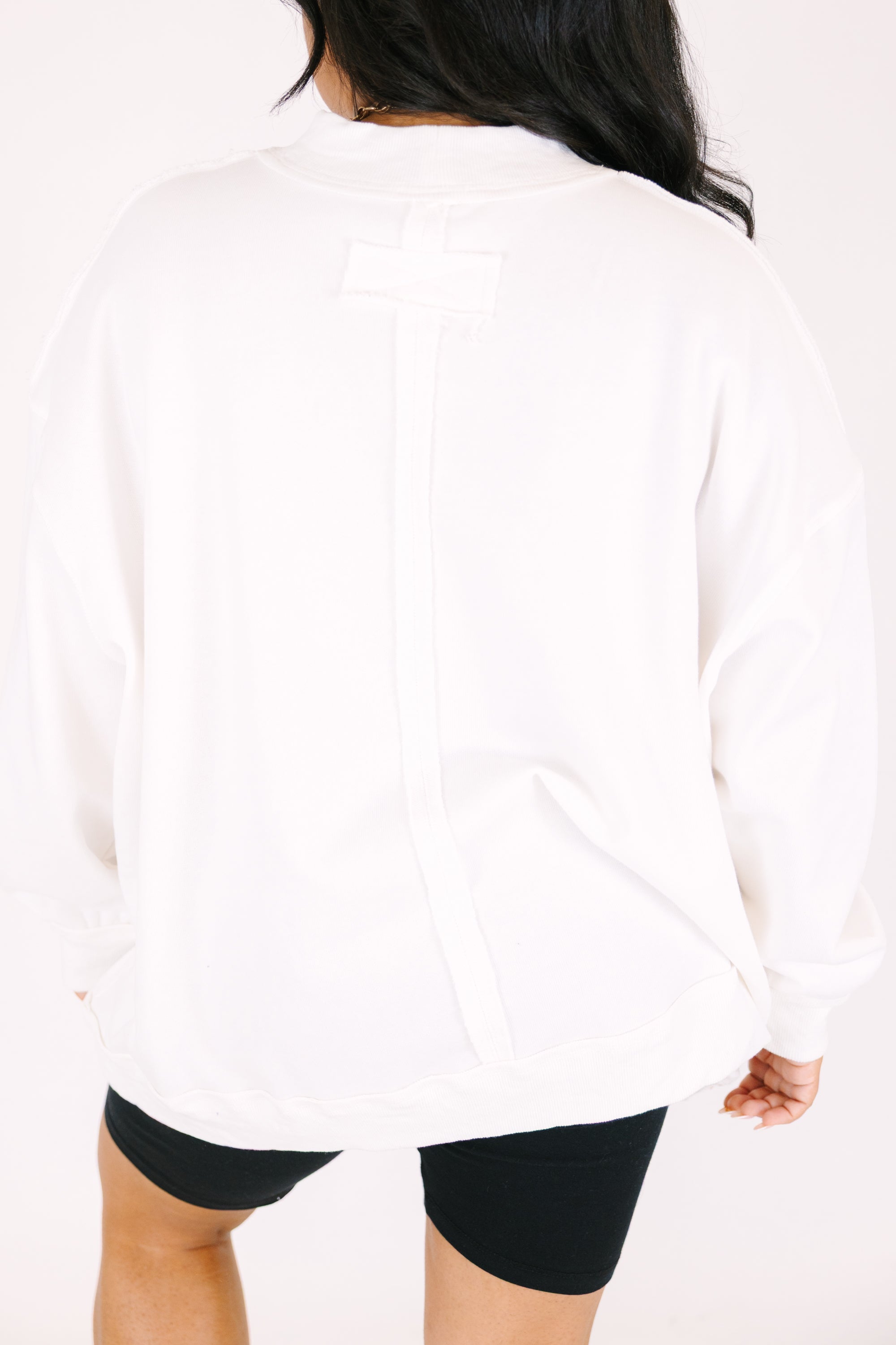 Leisure Club Mock Neck Pullover, Ivory