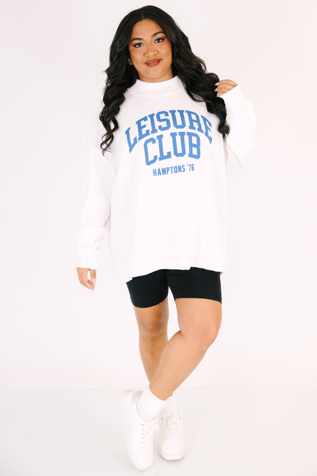 Leisure Club Mock Neck Pullover, Ivory