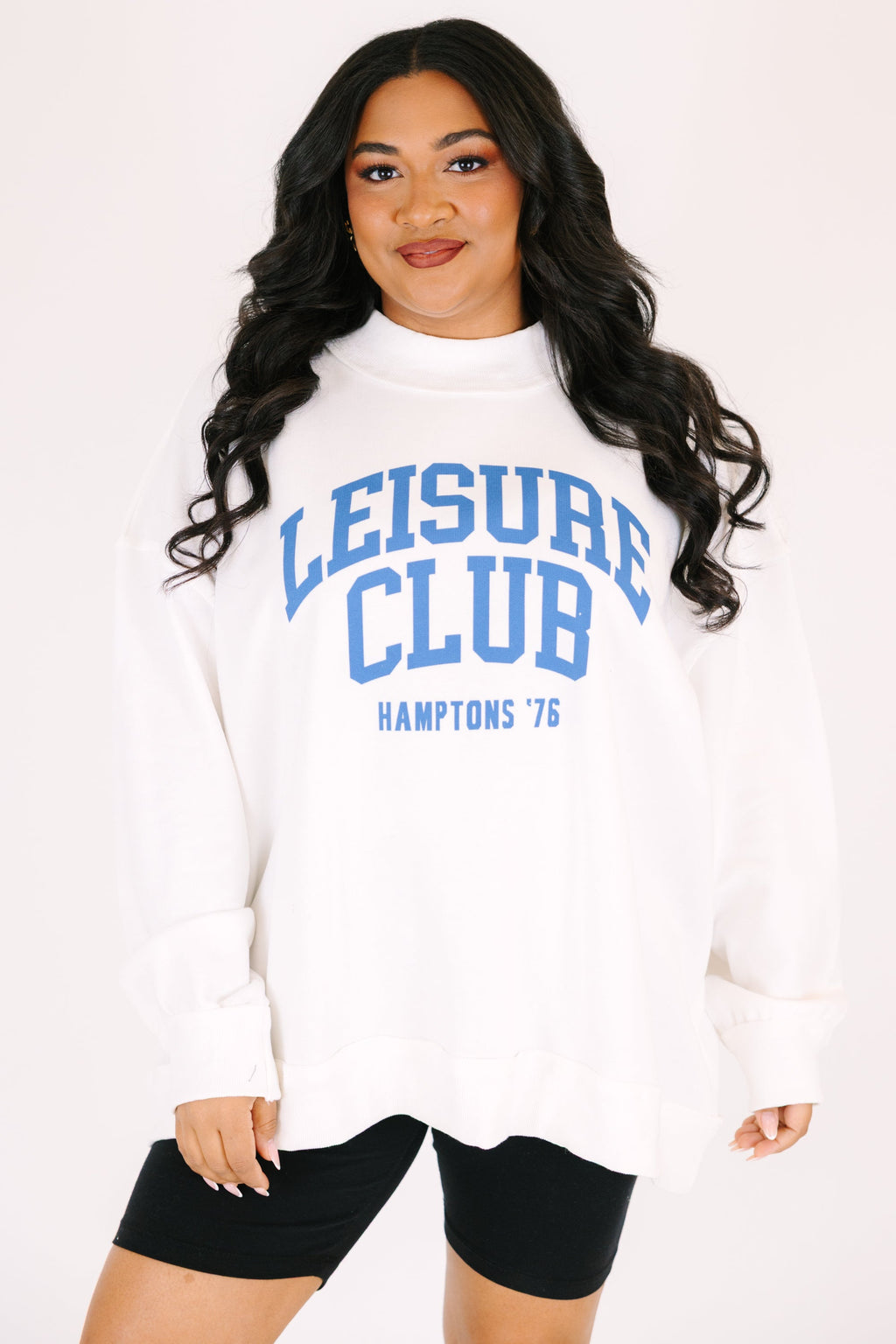 Leisure Club Mock Neck Pullover, Ivory