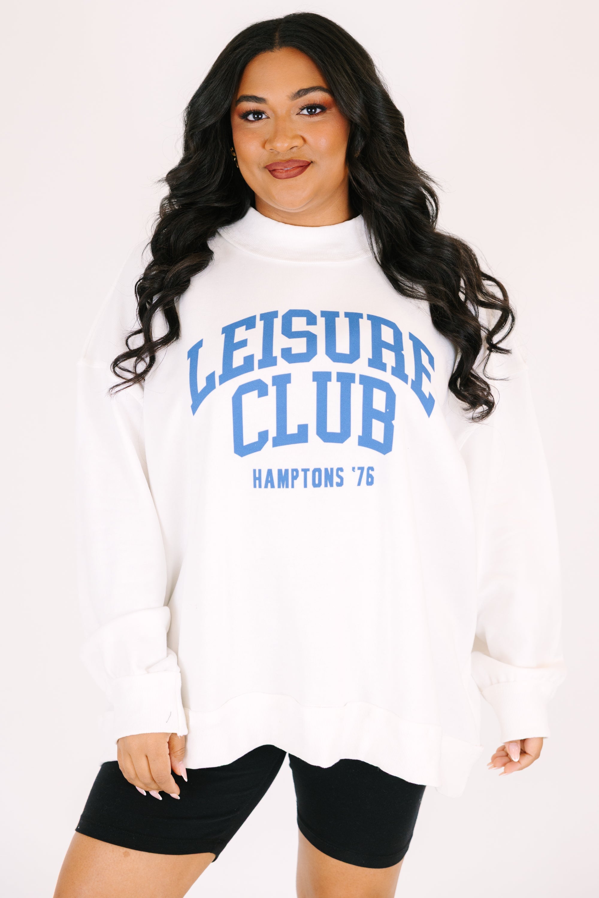 Leisure Club Mock Neck Pullover, Ivory