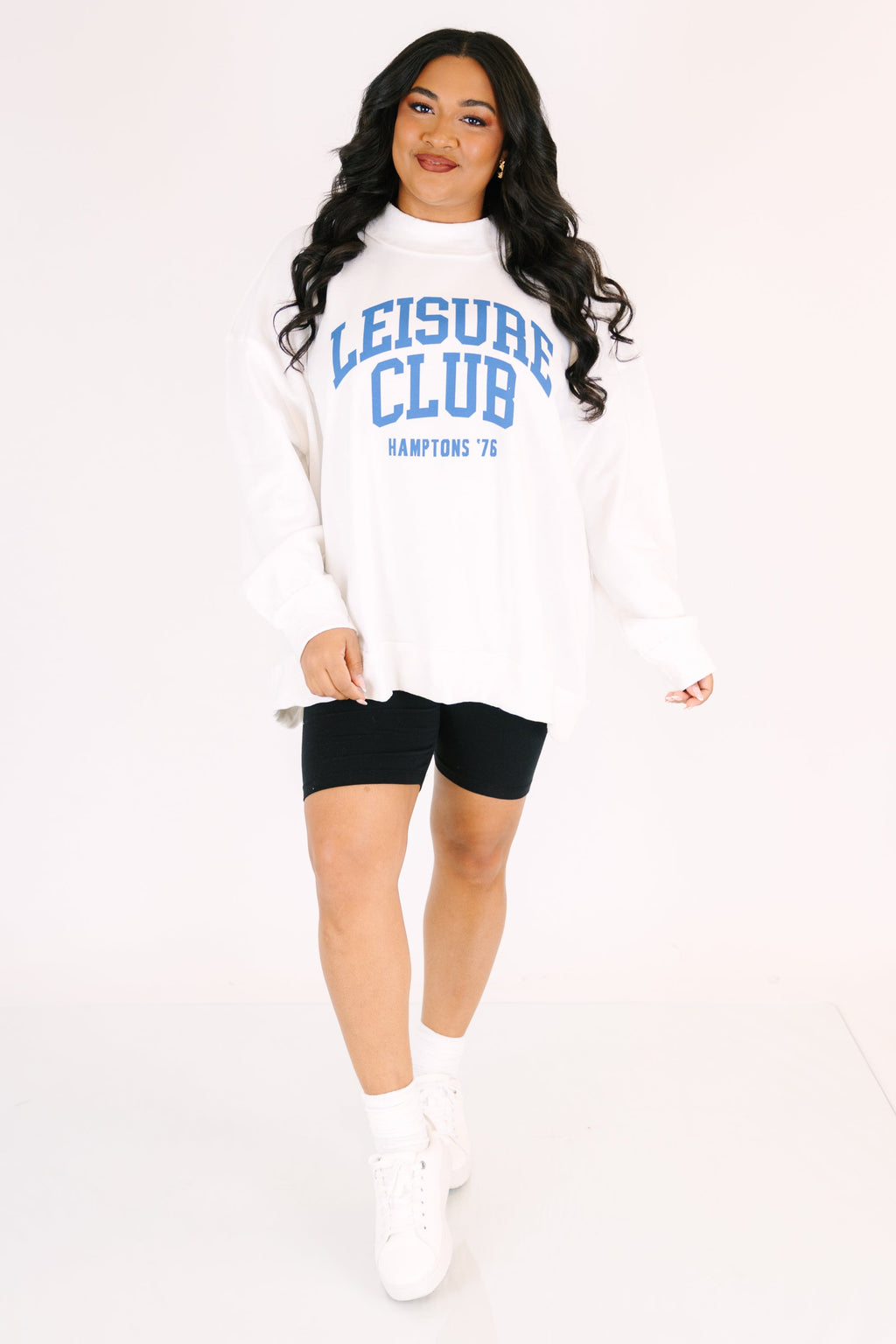 Leisure Club Mock Neck Pullover, Ivory