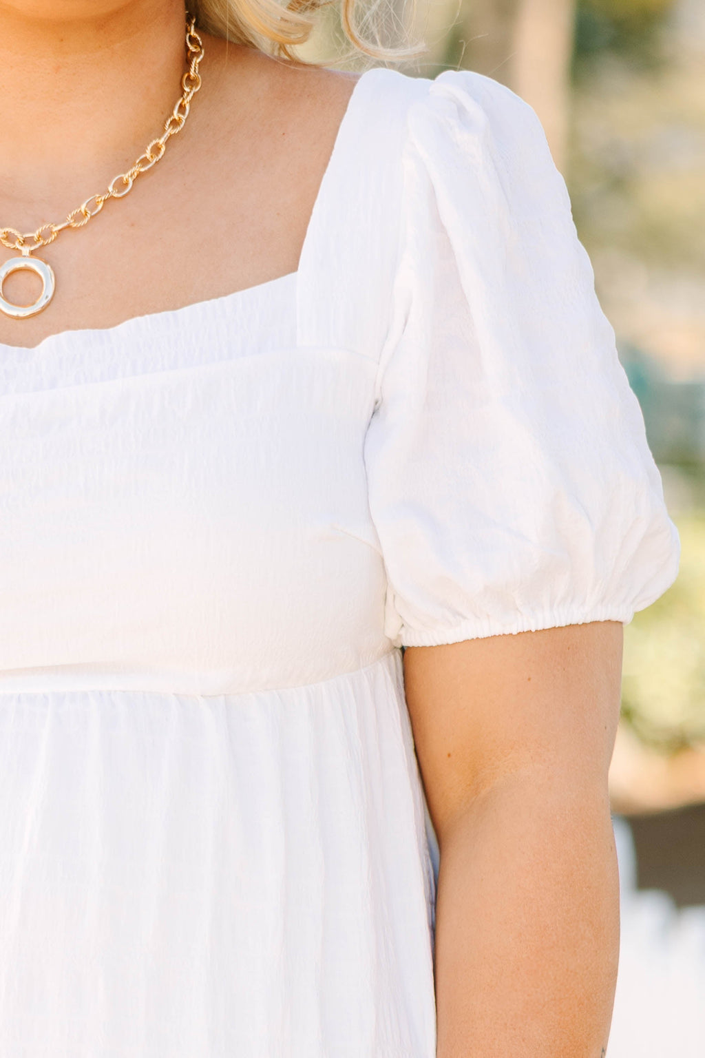Let's Get Away Dress, White