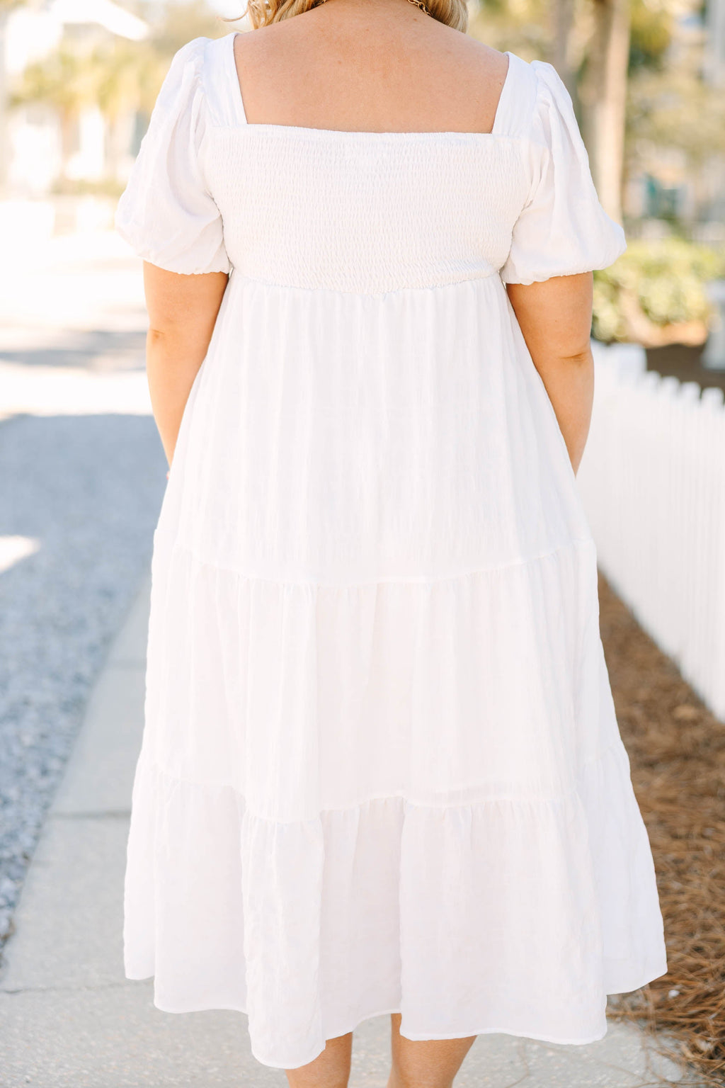 Let's Get Away Dress, White