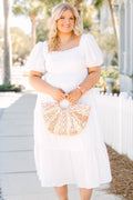 Let's Get Away Dress, White