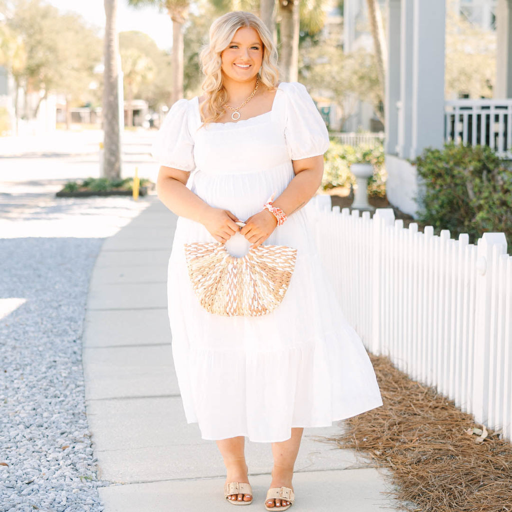 Let's Get Away Dress, White