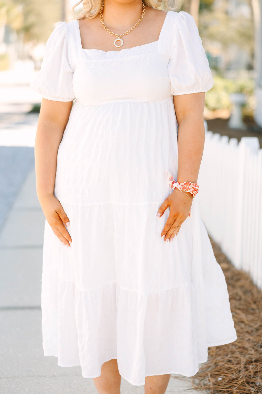 Let's Get Away Dress, White