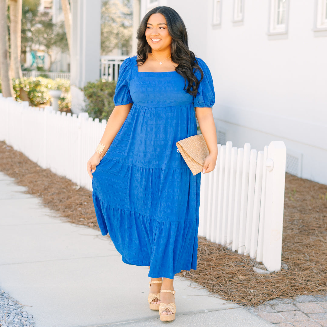 Let's Get Away Dress, Cobalt