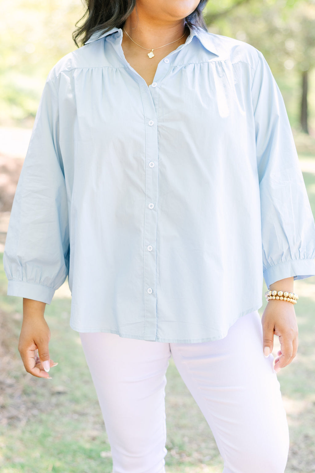 Let's Just Talk Top, Light Blue