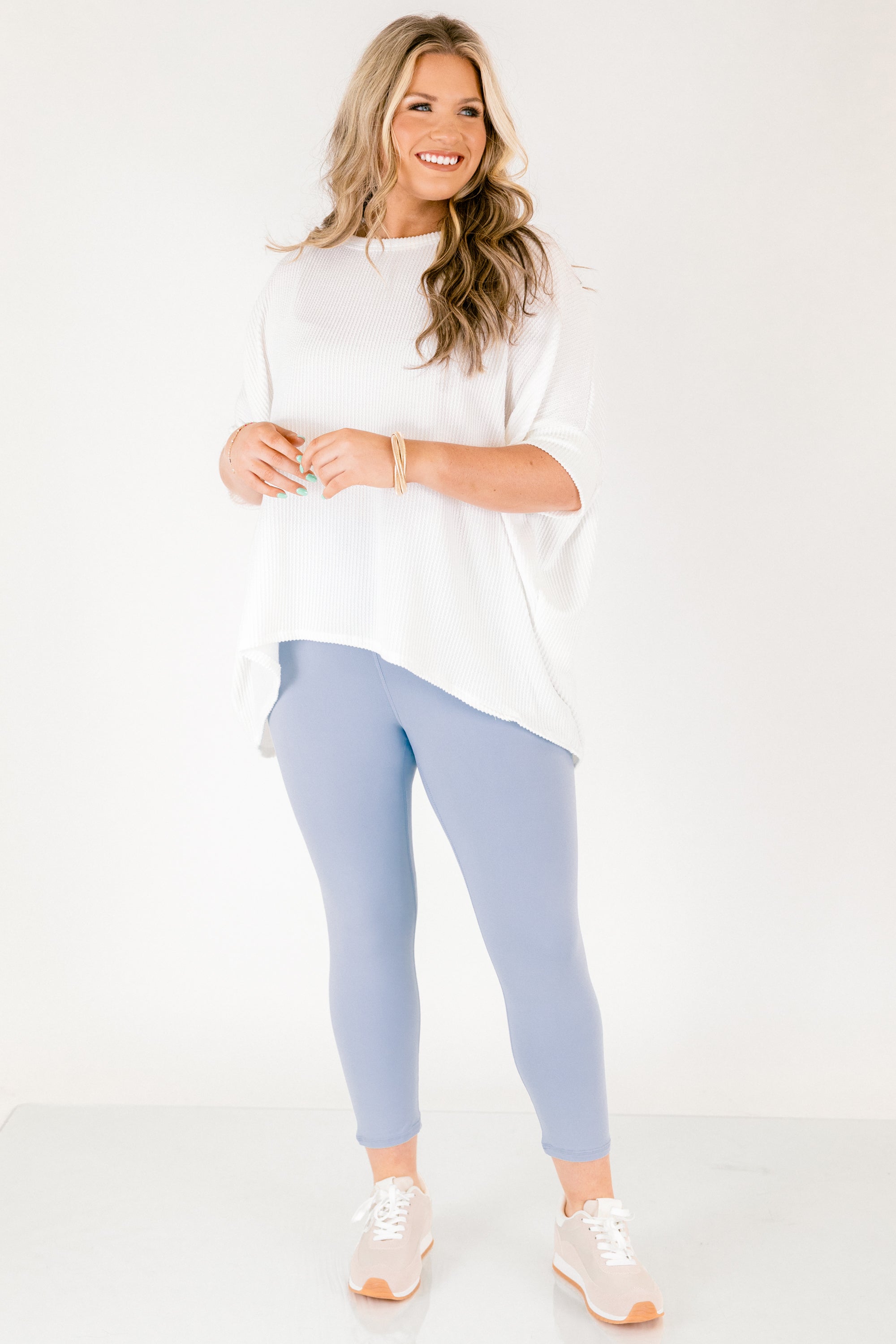 Life Has Changed Leggings, Light Blue