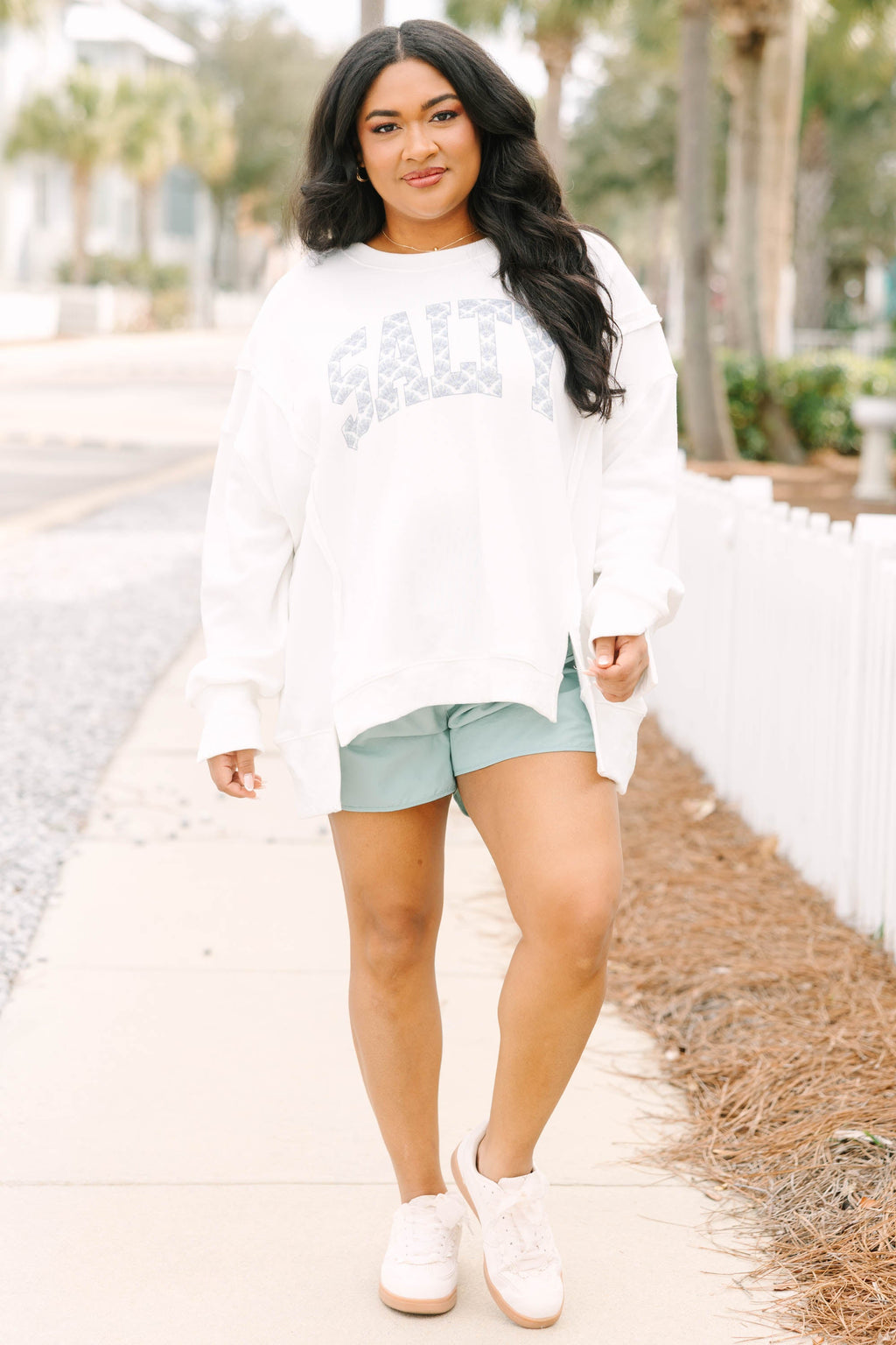 Little Bit Salty Comfy Crew, Ivory