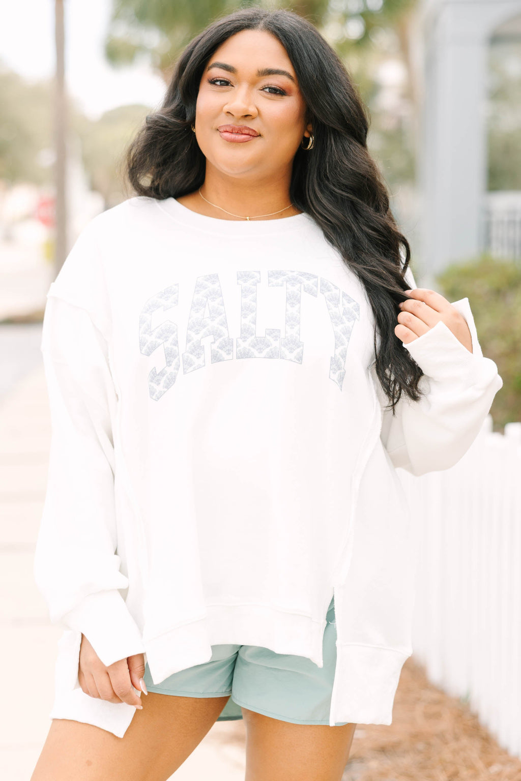 Little Bit Salty Comfy Crew, Ivory
