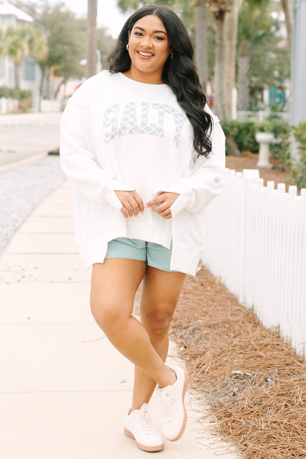 Little Bit Salty Comfy Crew, Ivory