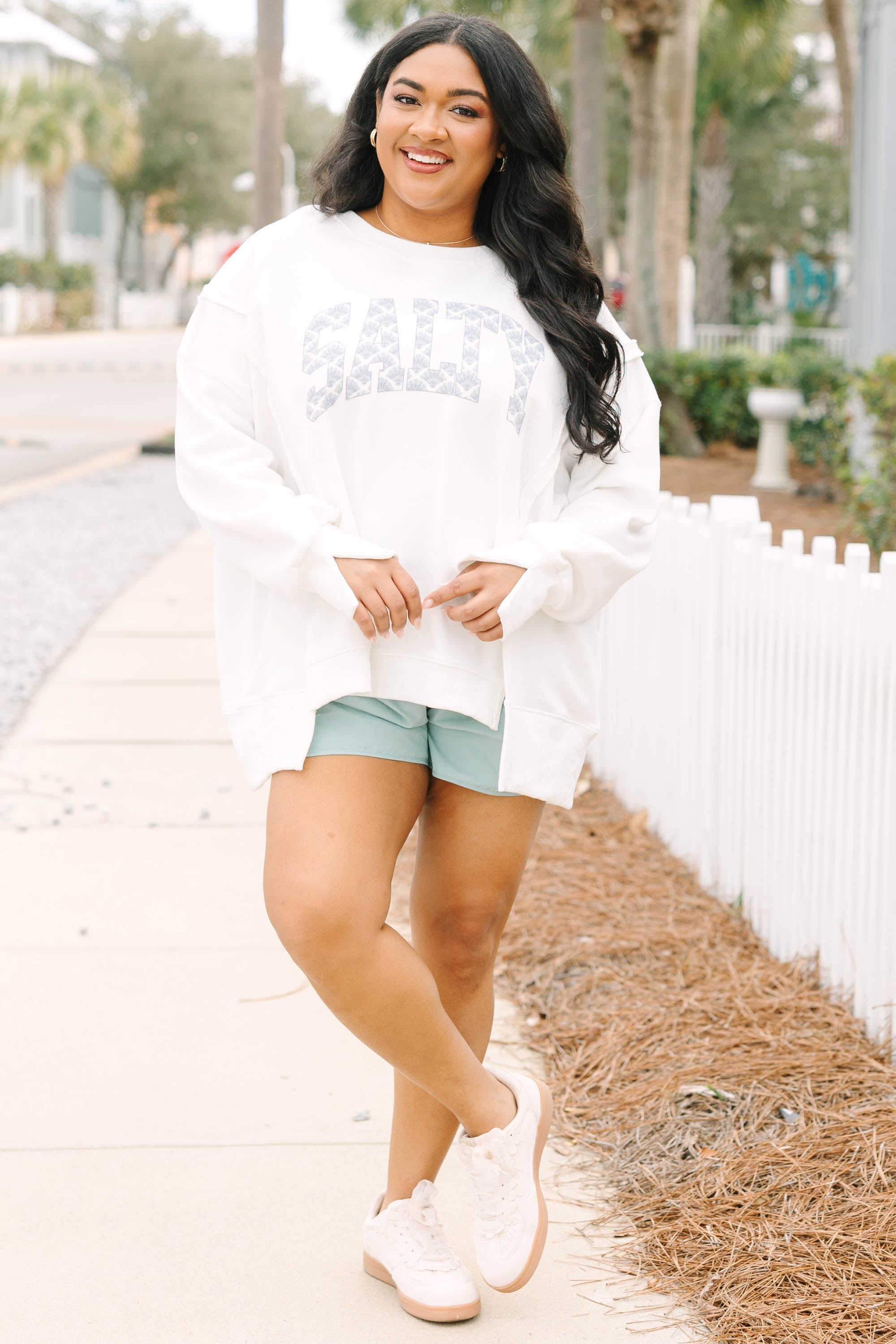 Little Bit Salty Comfy Crew, Ivory