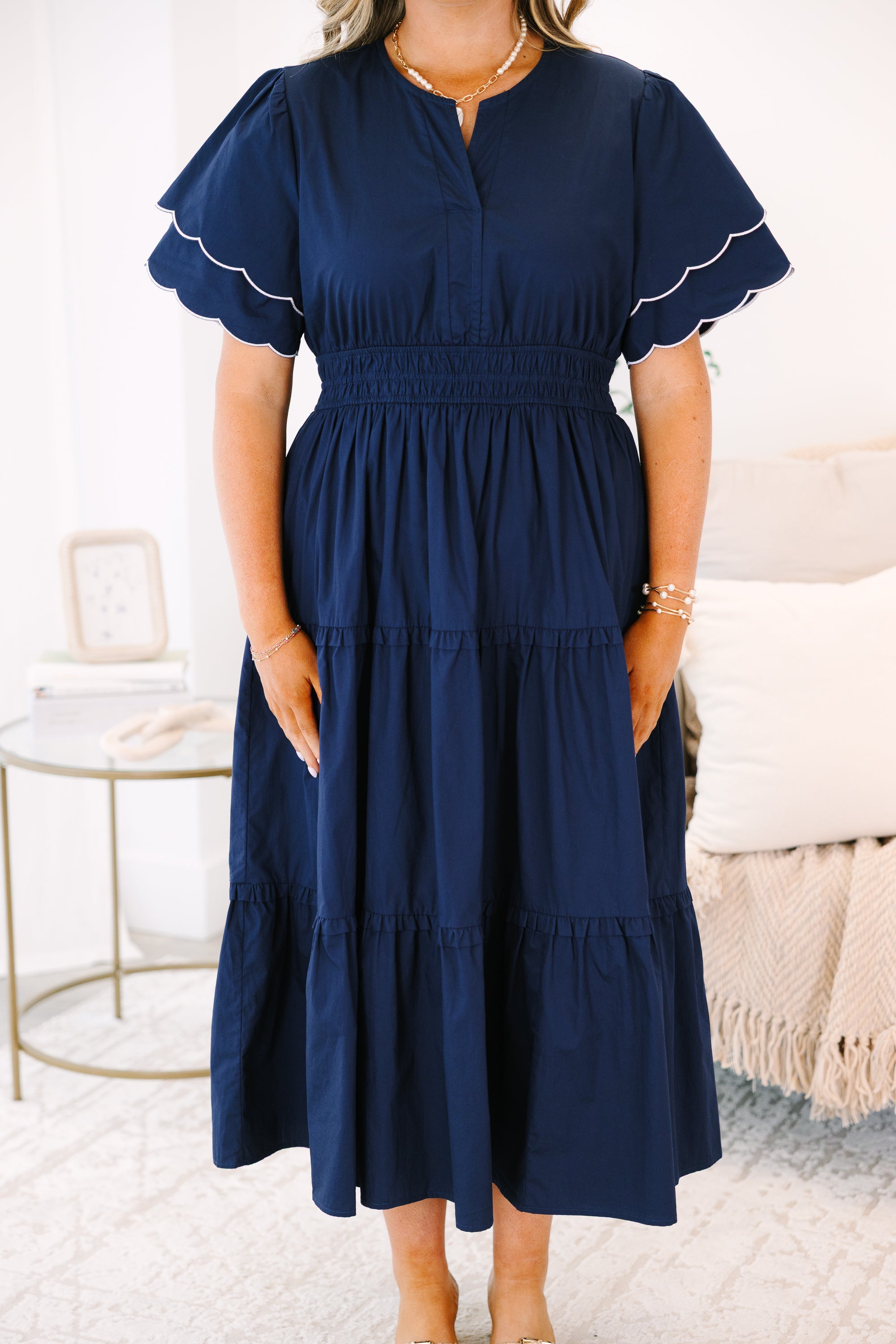 Living For The Classics Dress, Navy