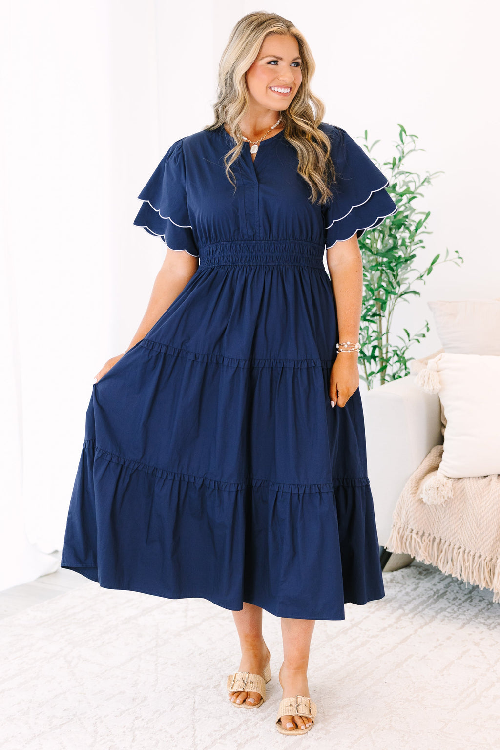 Living For The Classics Dress, Navy