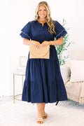 Living For The Classics Dress, Navy