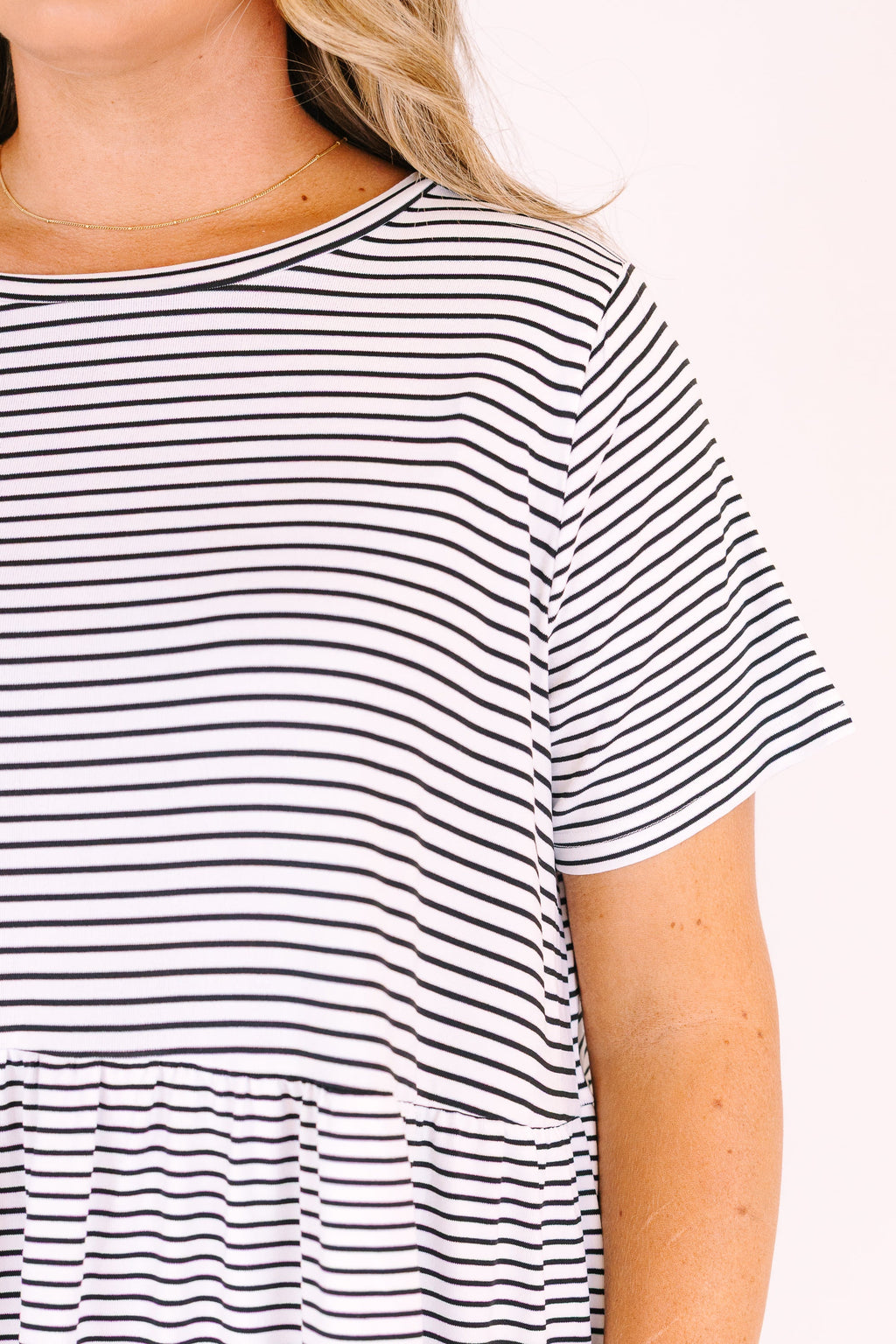 Long Distance Dress, Cream Stripe