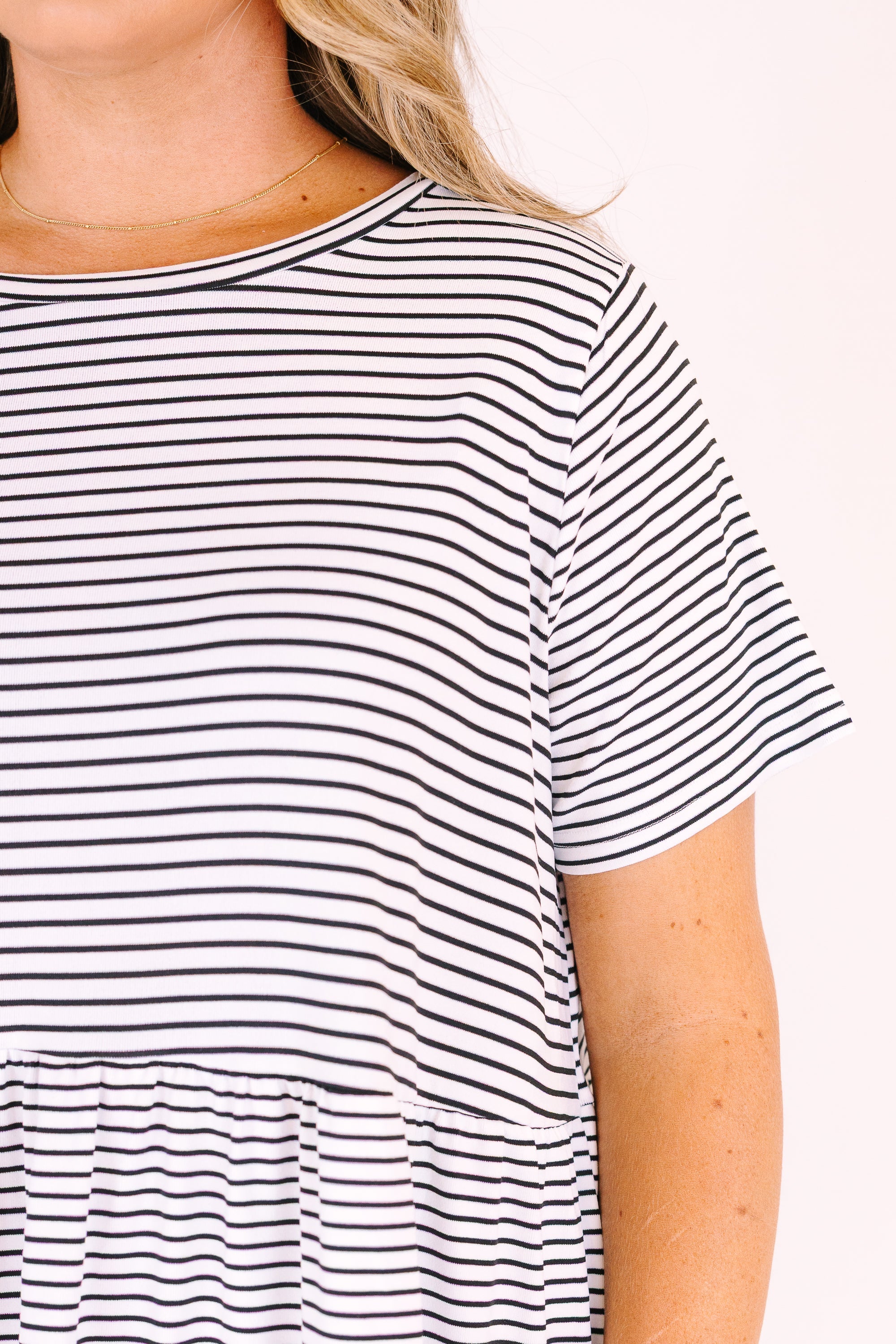 Long Distance Dress, Cream Stripe