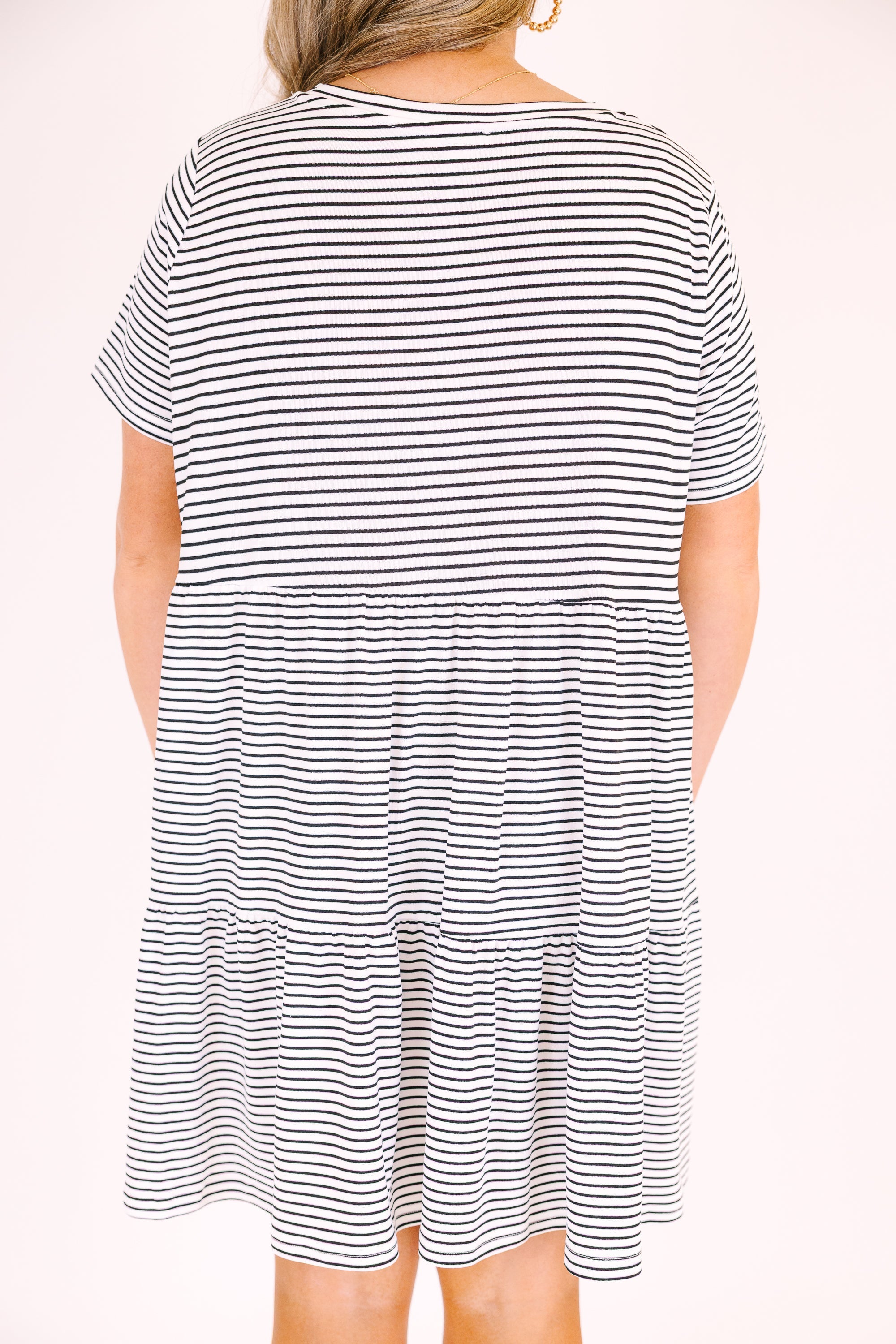 Long Distance Dress, Cream Stripe