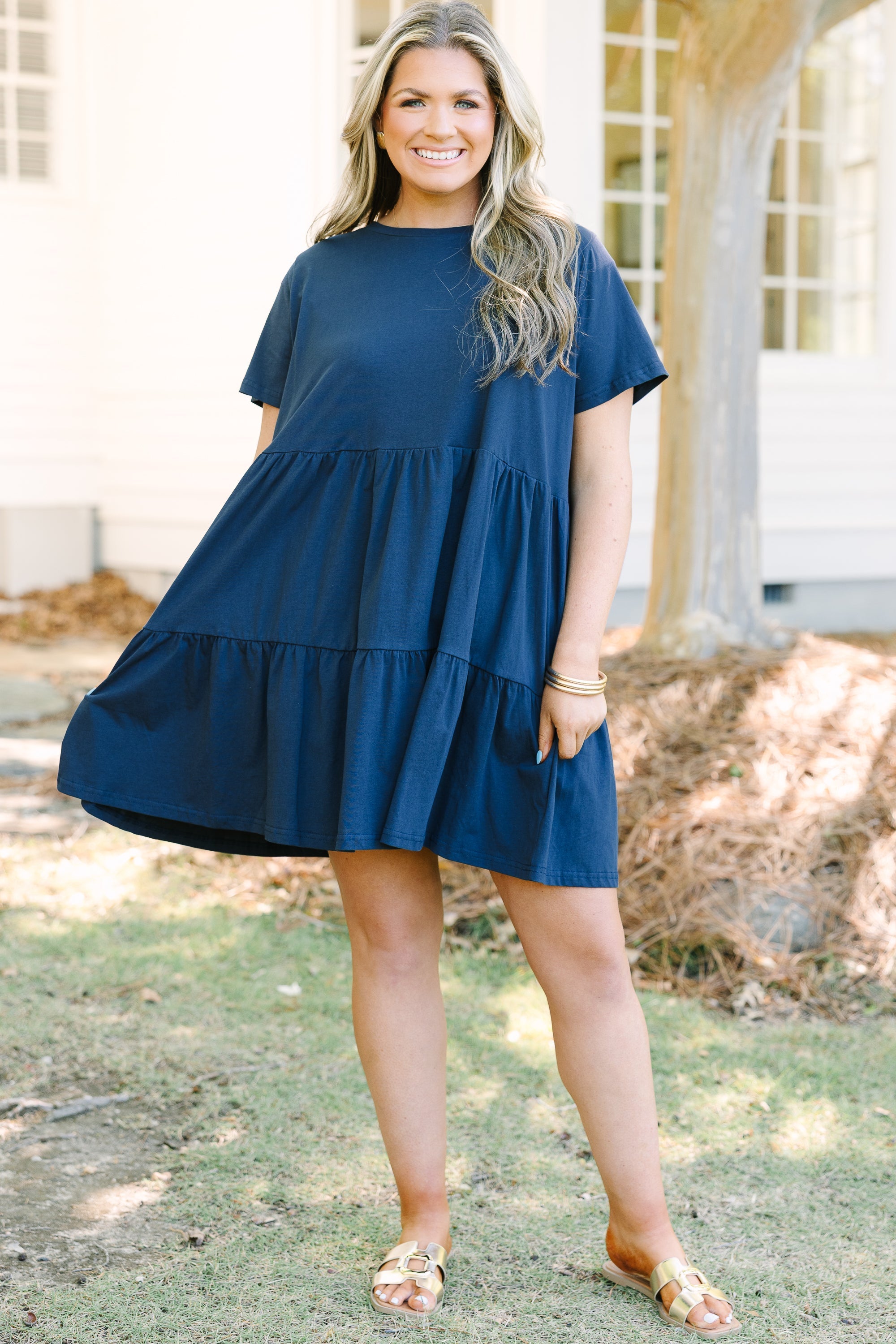 Long Distance Dress, Navy