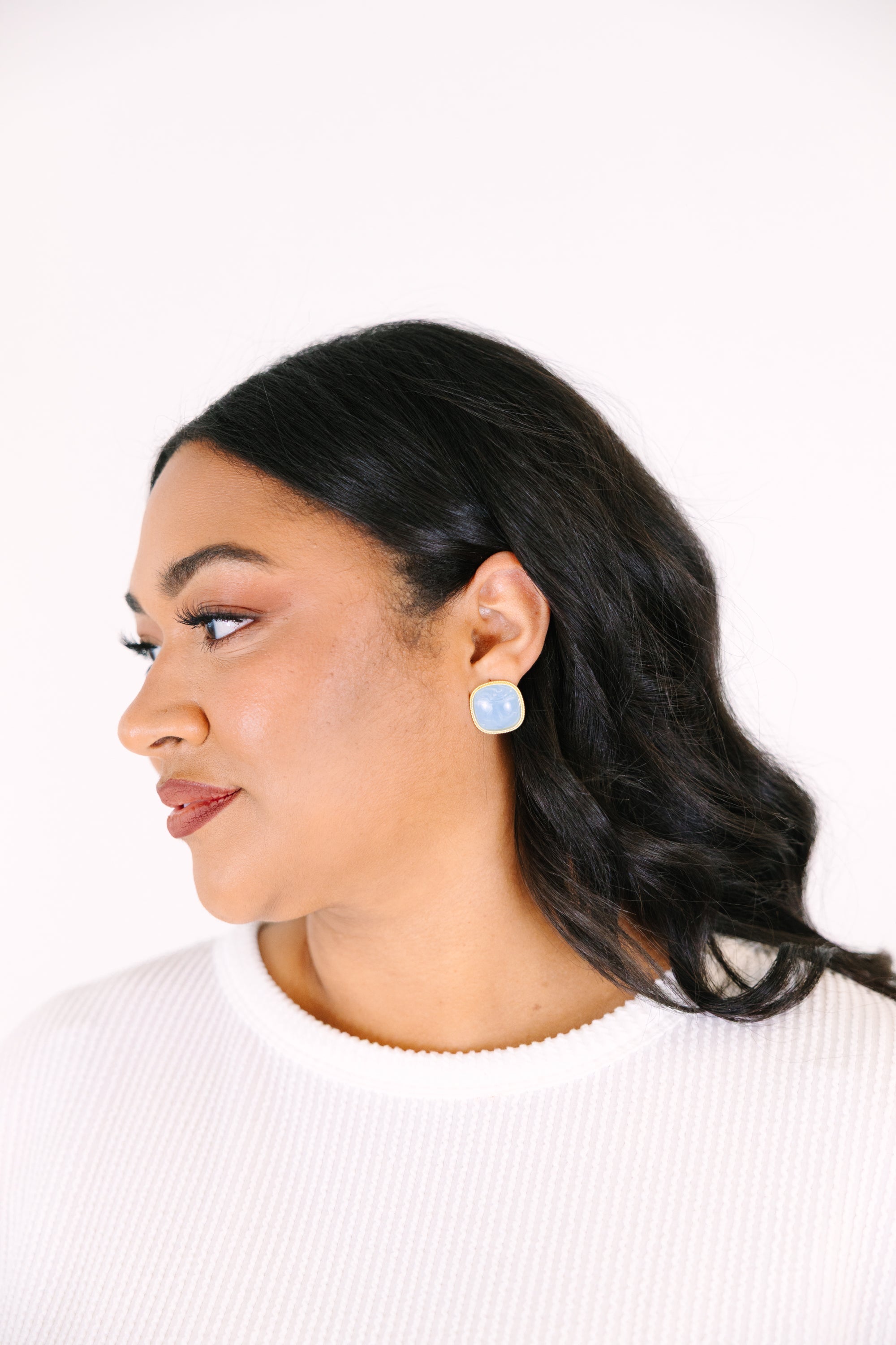 Look Into The Water Earrings, Blue