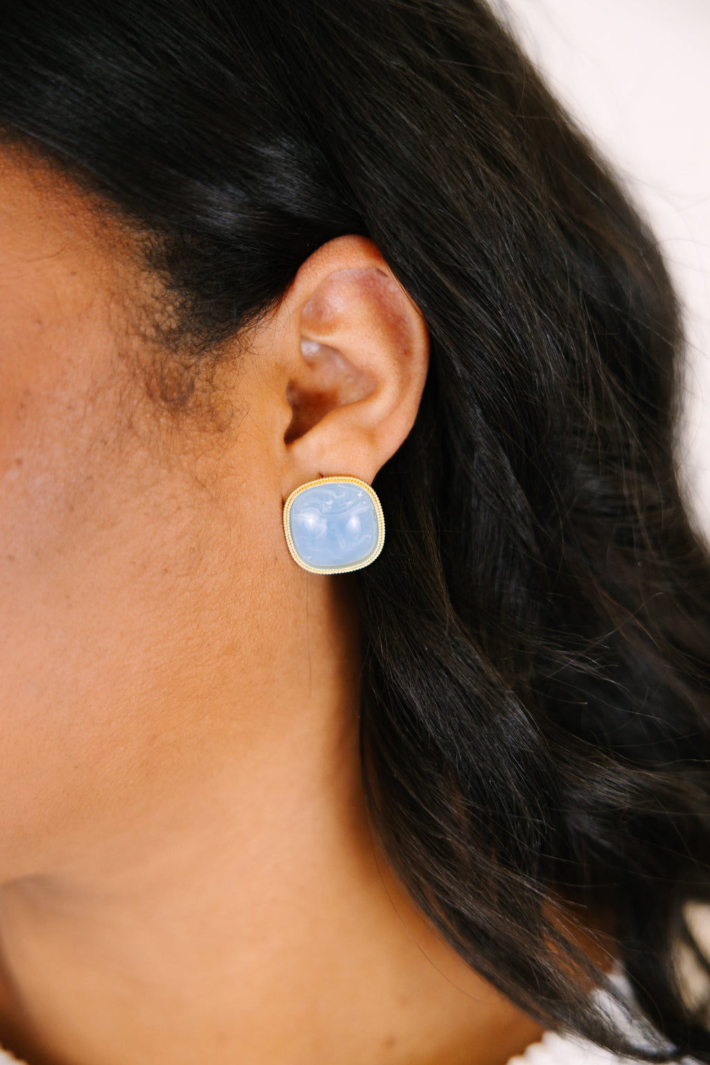 Look Into The Water Earrings, Blue