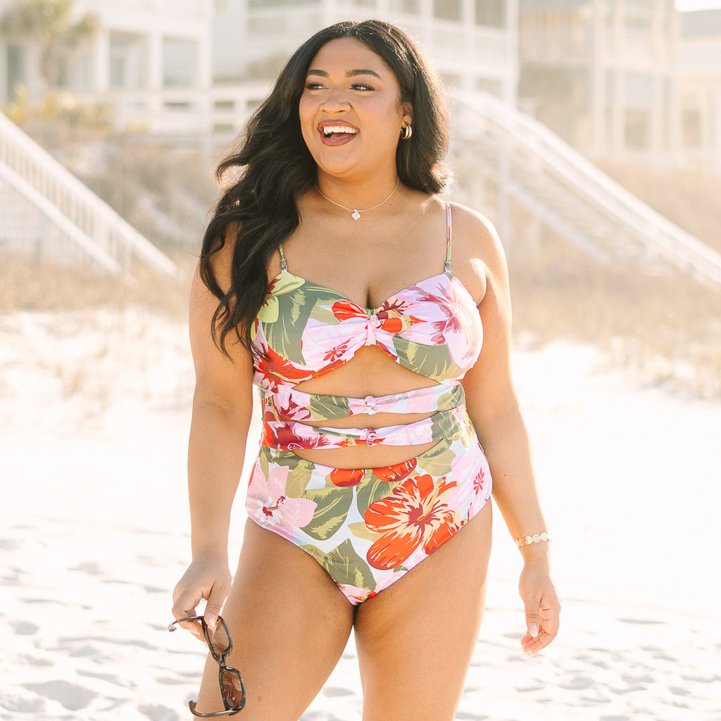 Lost In The Tide Swimsuit, Pink