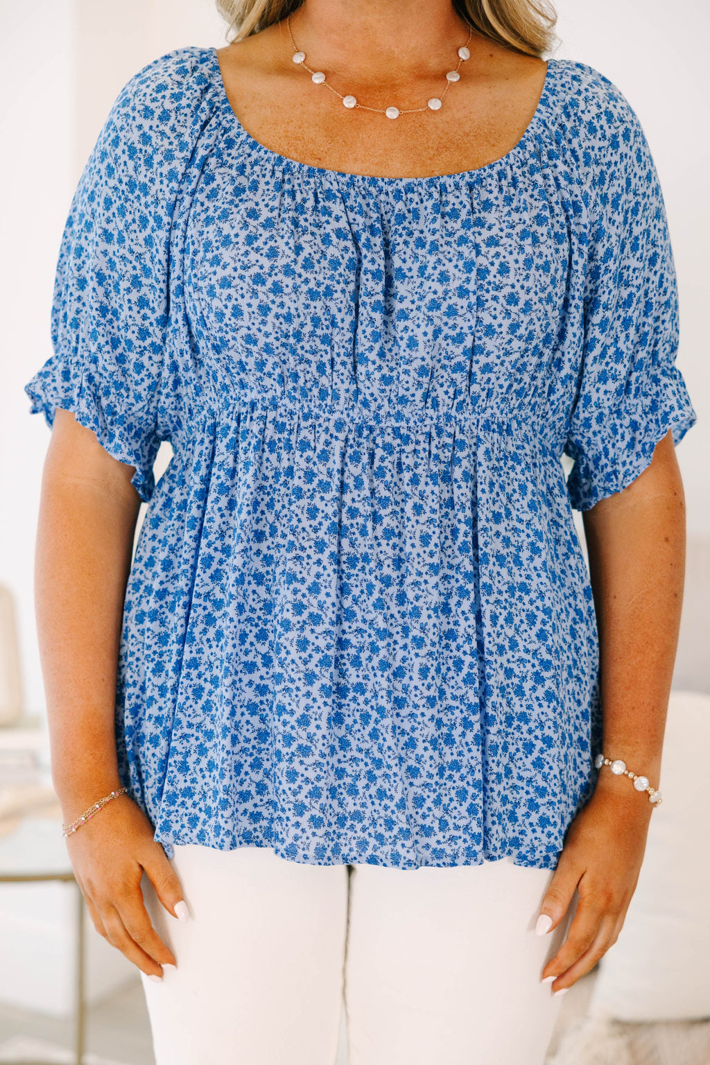 Love In Paris Top, Blue