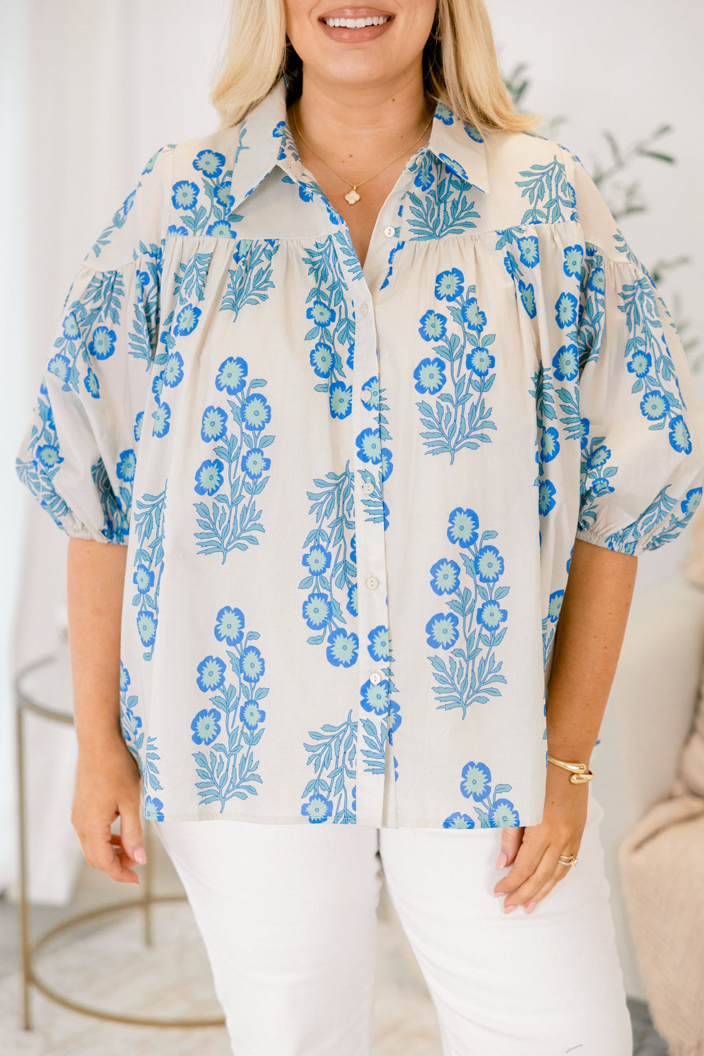 Love Is All Around Blouse, Blue