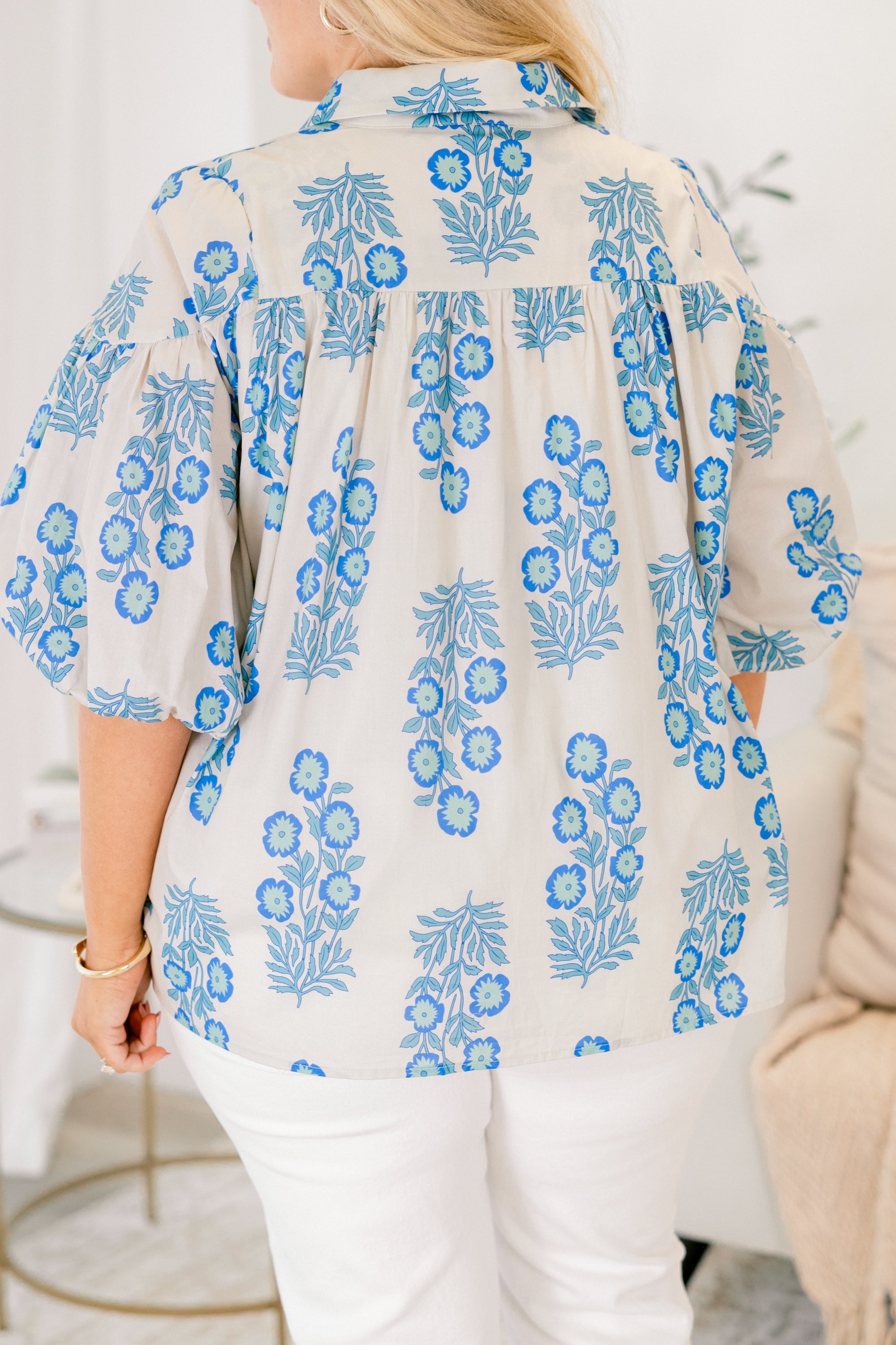 Love Is All Around Blouse, Blue