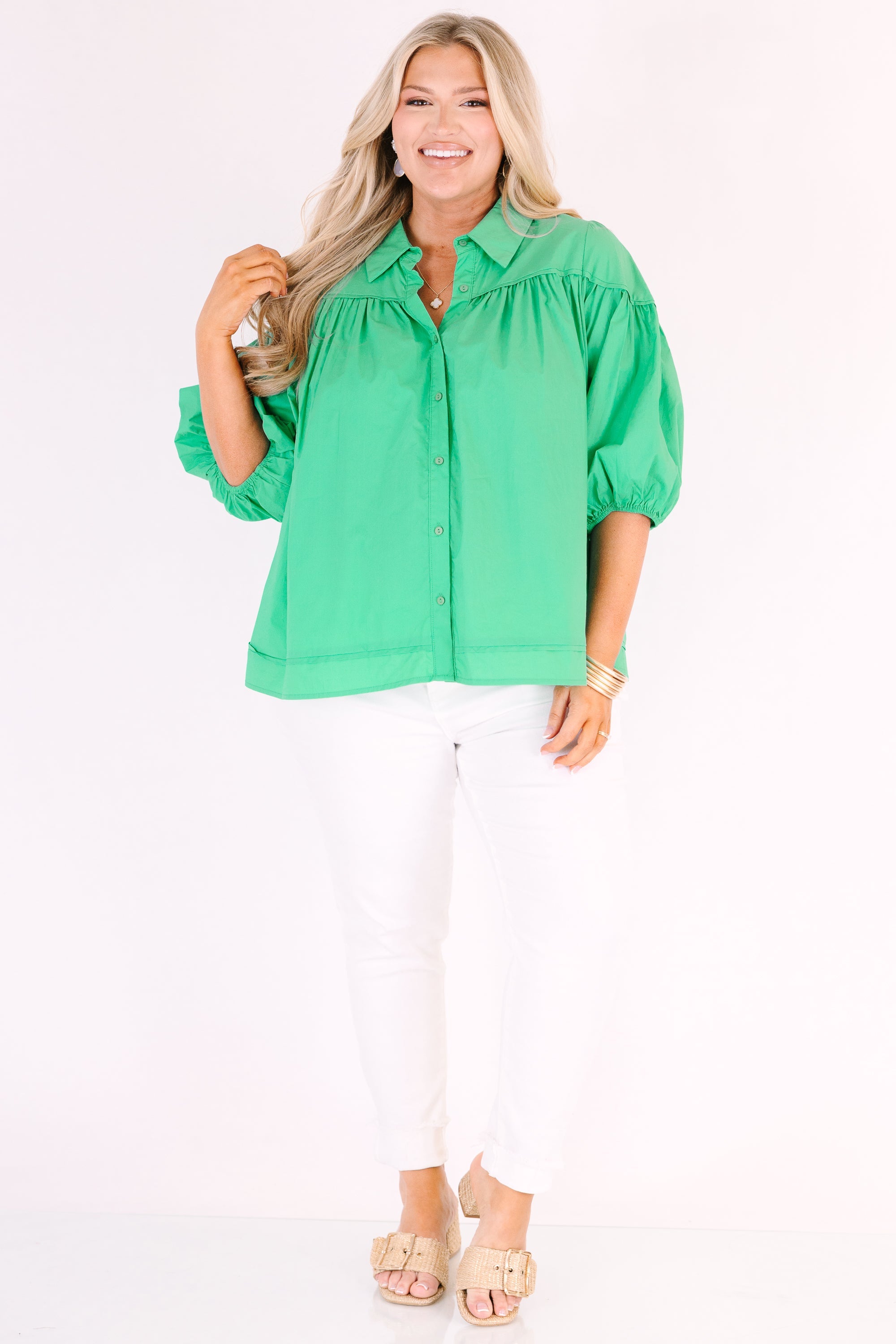 Love Is All Around Blouse, Green