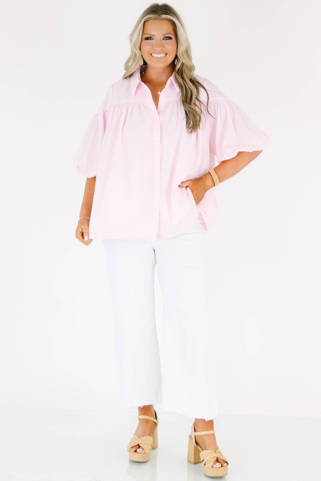 Love Is All Around Blouse, Pink